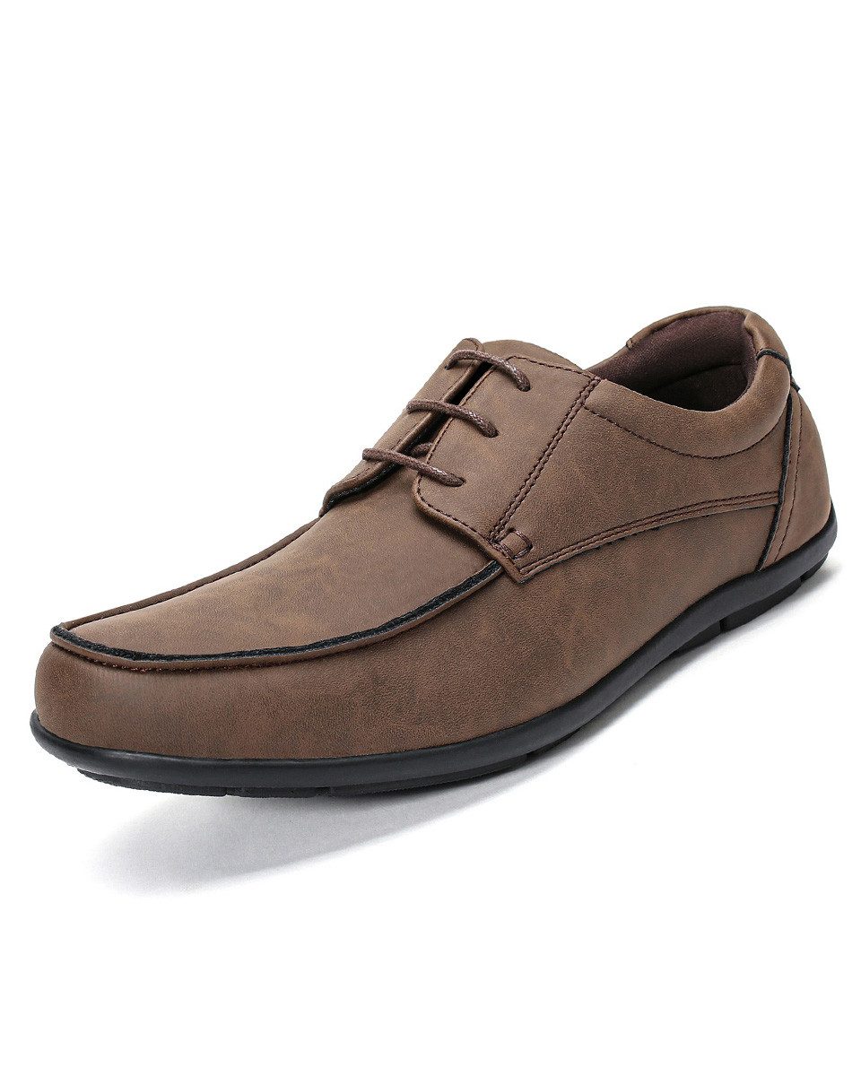 Allthemen Bootsschuh Herren Schnürschuhe mit weicher Latex-Zwischensohle Freizeitschuhe