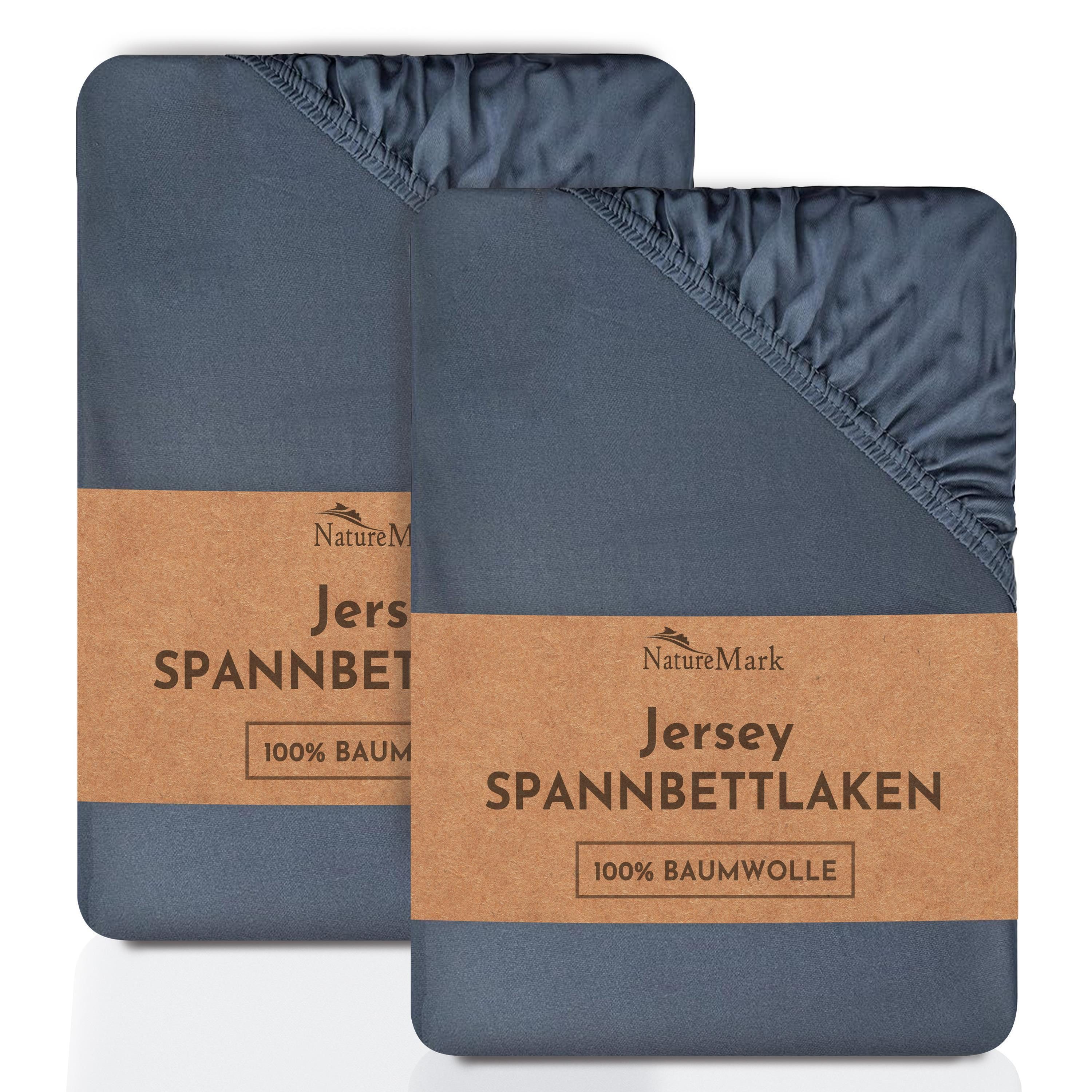 NatureMark Spannbettlaken 2er Pack Jersey Spannbettlaken, günstig online kaufen
