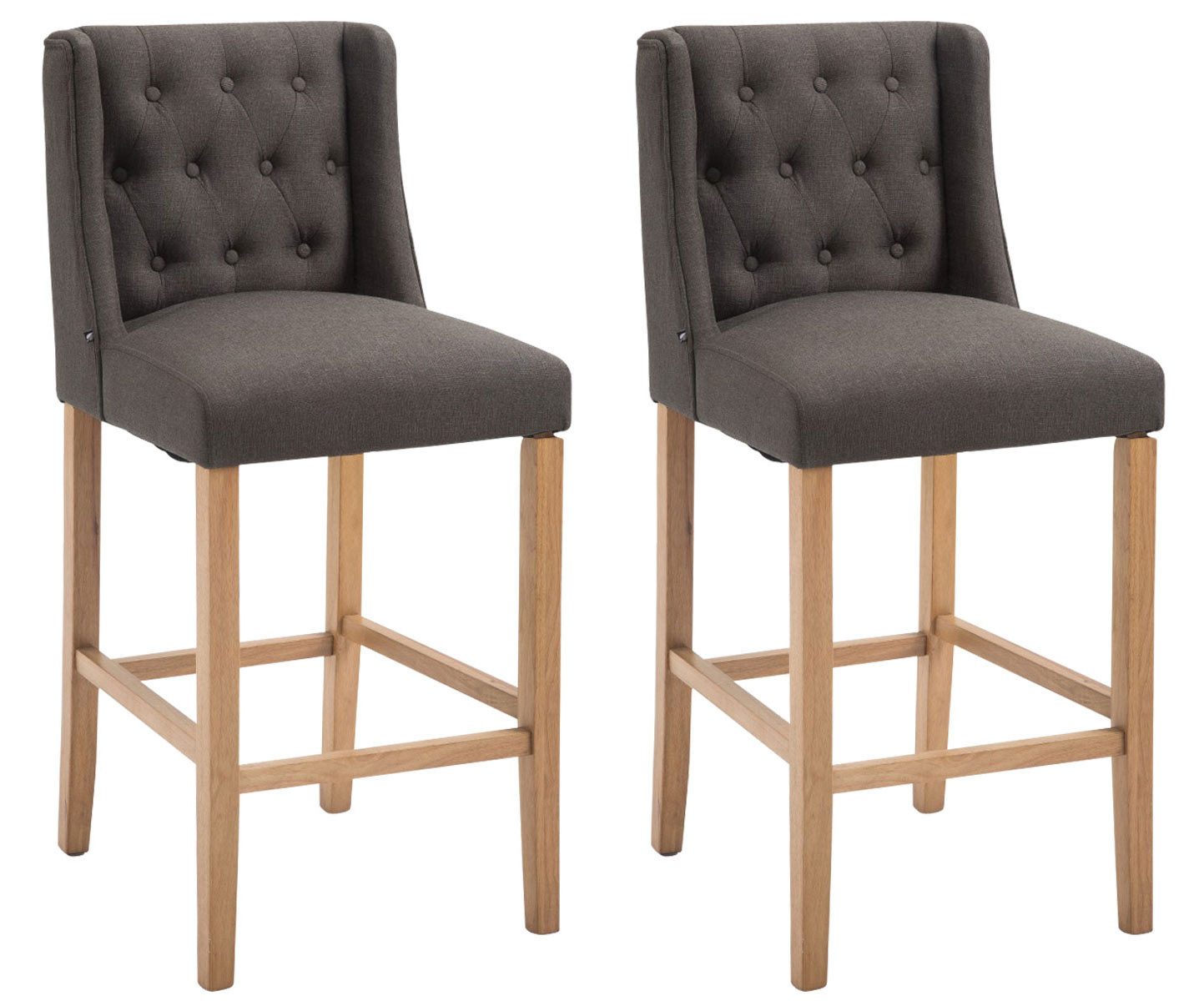CLP Barhocker Cassandra Stoff (2er Set, günstig online kaufen