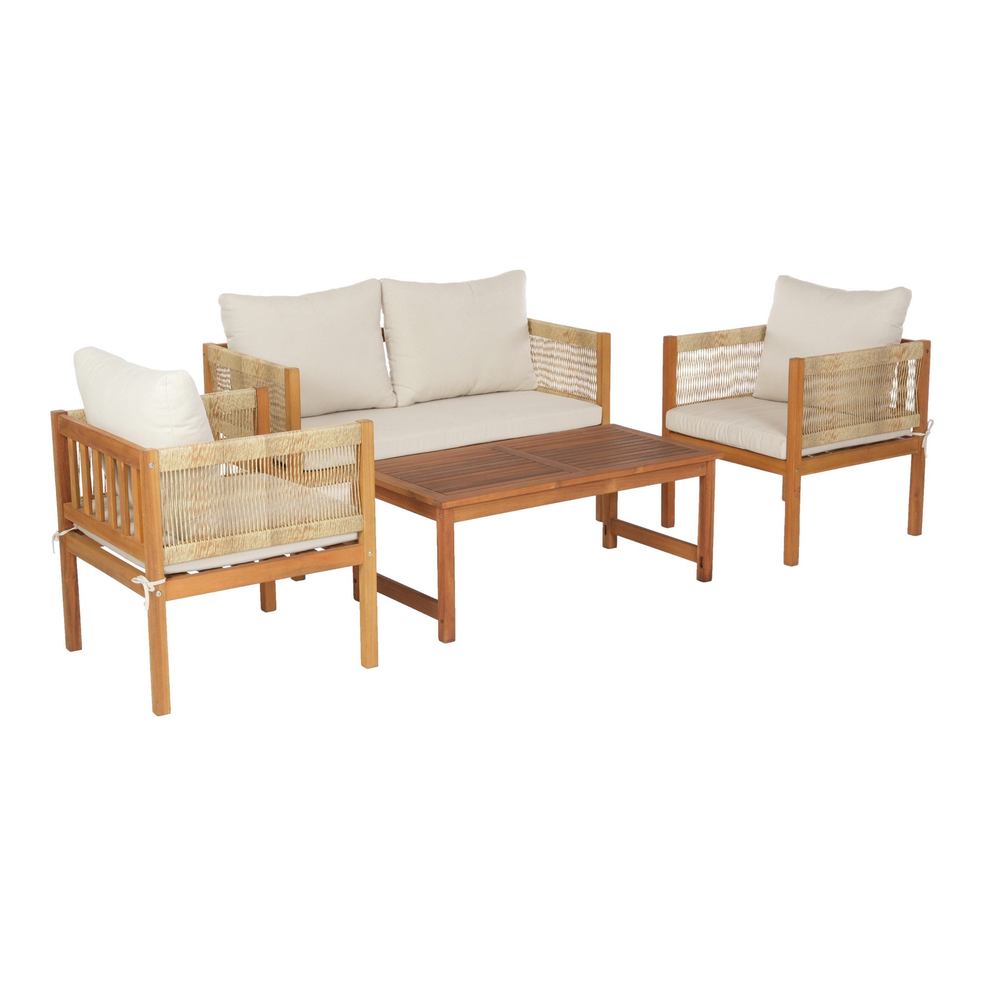 casa.pro Gartenlounge-Set, (4-tlg., 1 Tisch, 2 günstig online kaufen