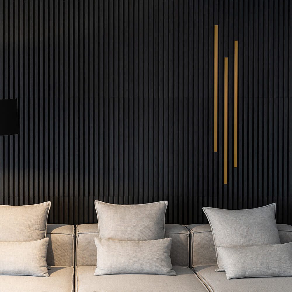 HOME DELUXE Zierleiste Dekoleiste für Akustikpaneel FIRE – 3er Set, Edelstahl, 30, 50, 110 cm Goldleiste für Akustikpaneel SONIC, Edelstahlleiste