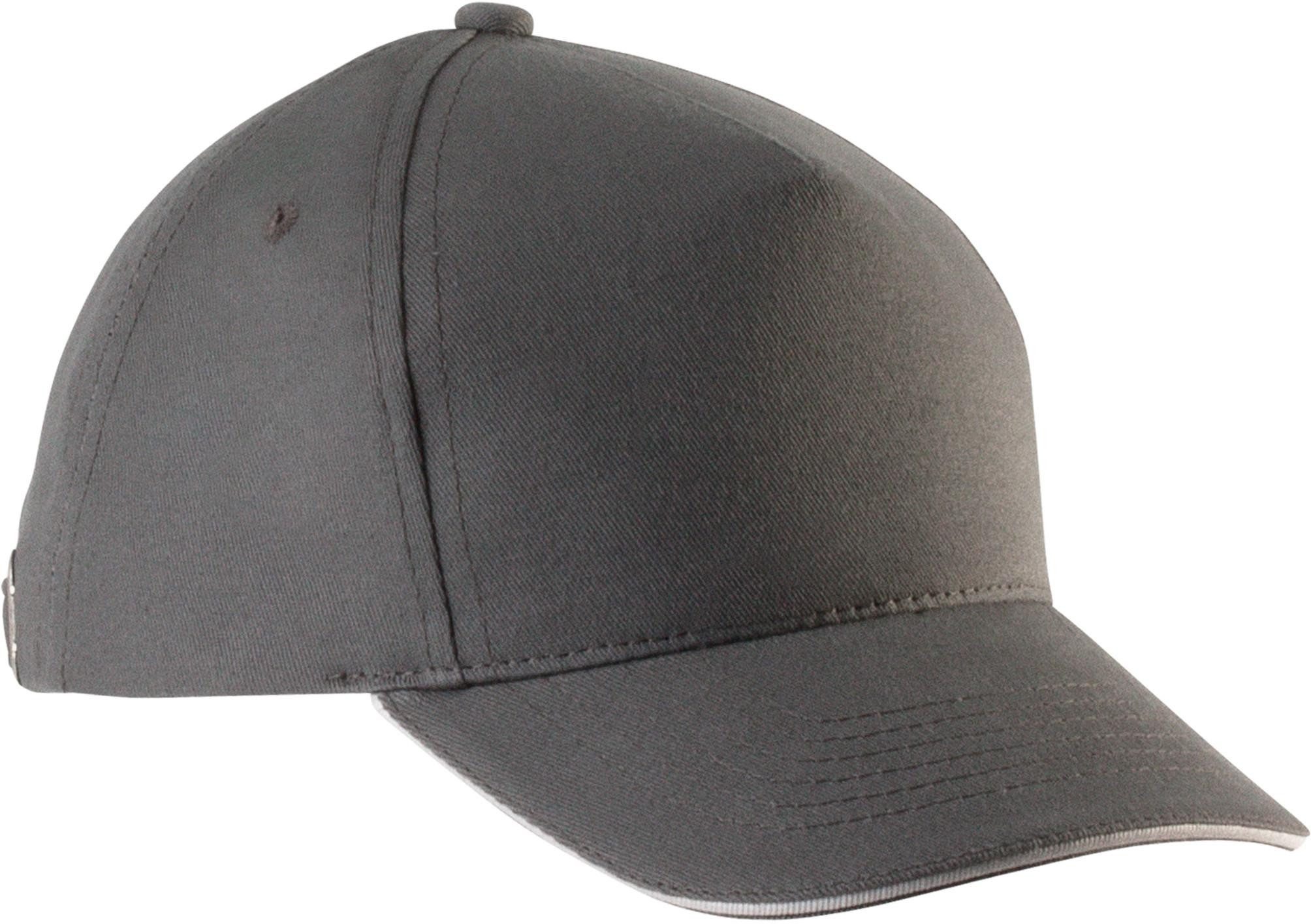 Baseball Cap 5-Panel Kinderkappe mit Kontrast-Sandwichschirm