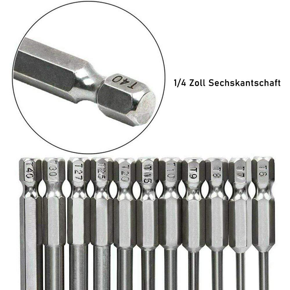 zggzerg Werkzeugset Schraubendreher-Bit-Satz,1/4 11 Zoll magnetischer Schrauben-Satz, Stück (11-St)