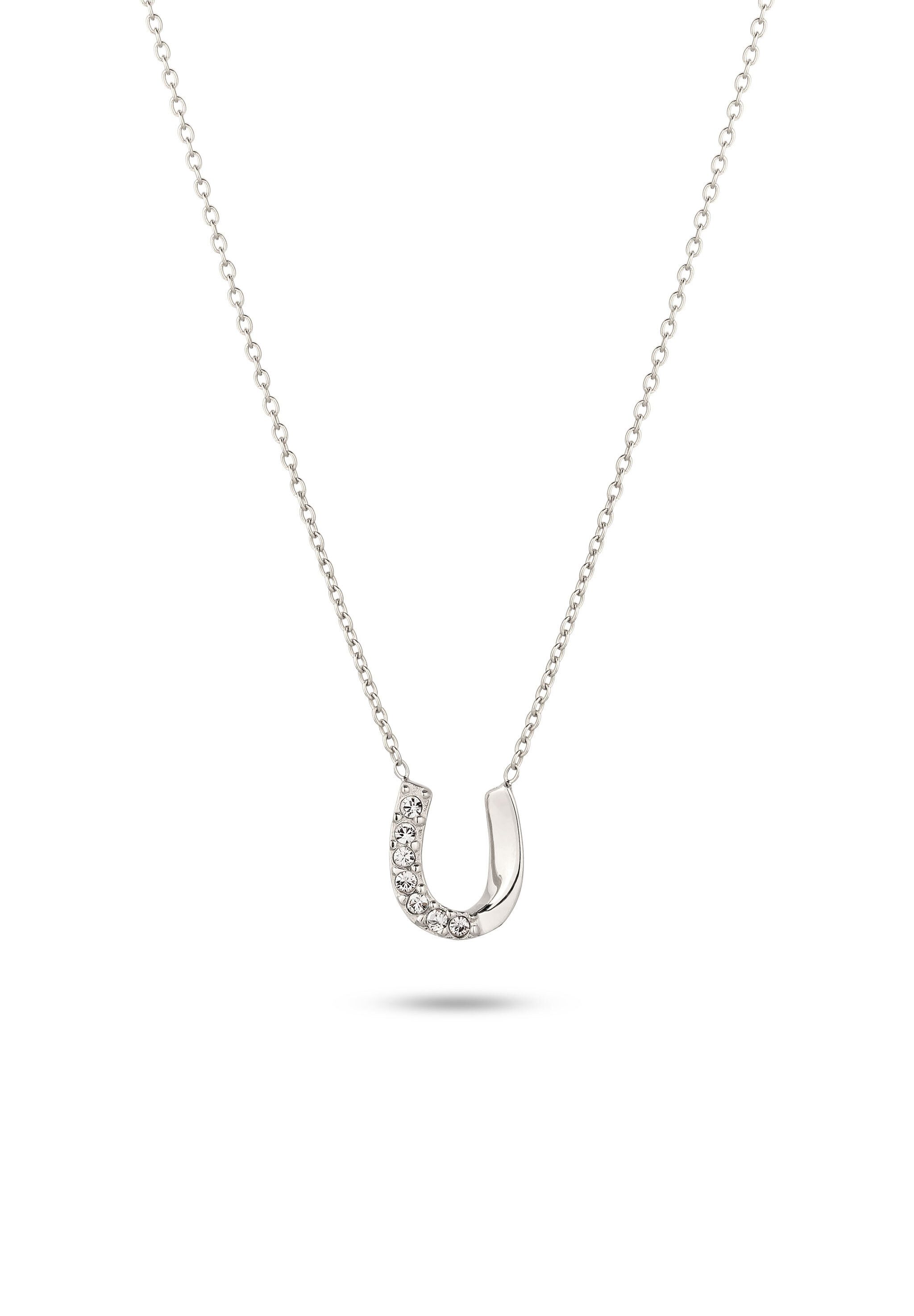Kette mit Anhänger Hufeisen mit Kristallen von Swarovski® 925 Sterling Silber