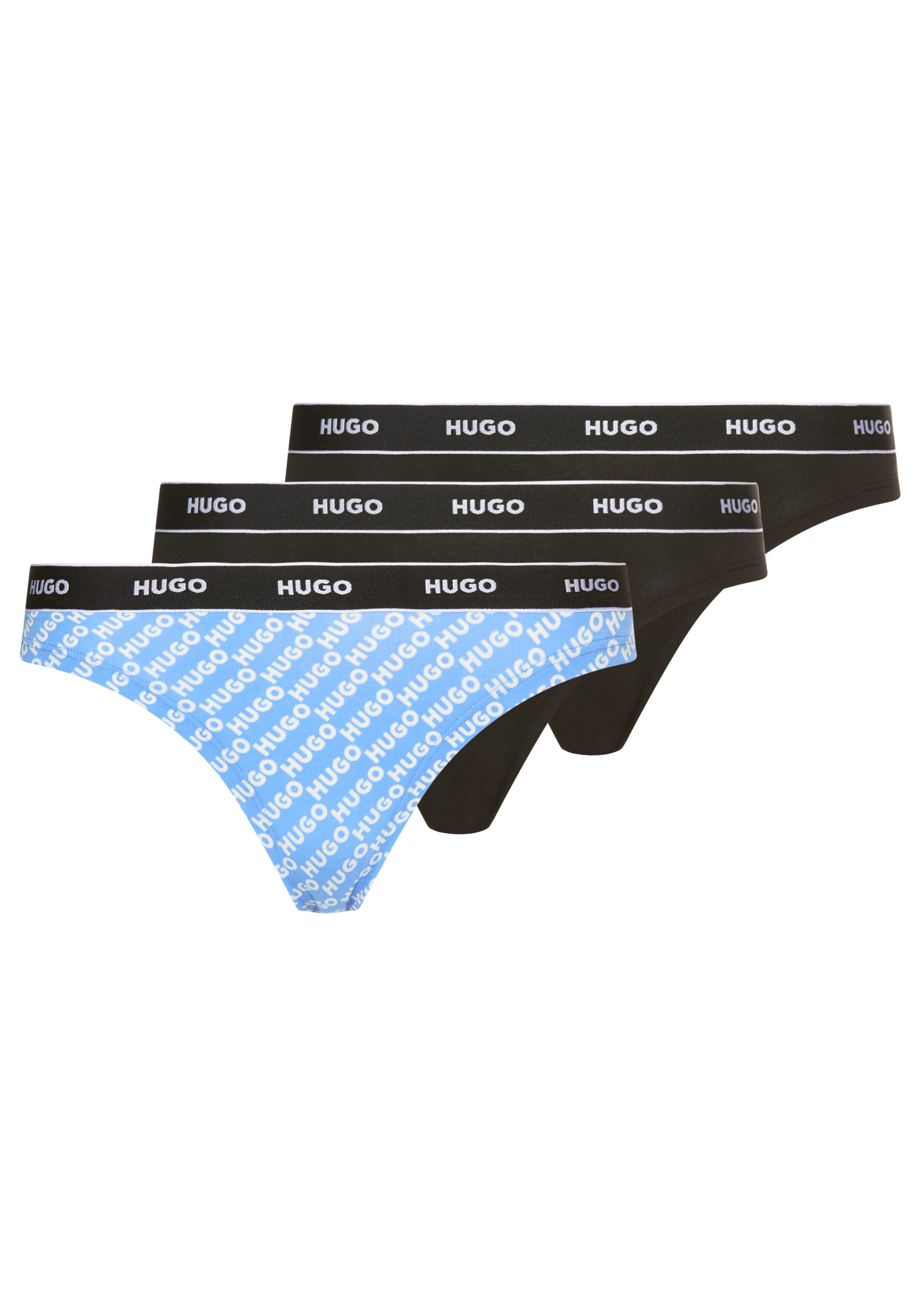 HUGO String TRIPLET THONG DESIGN (3-St) wiederholendes Logo am Bund