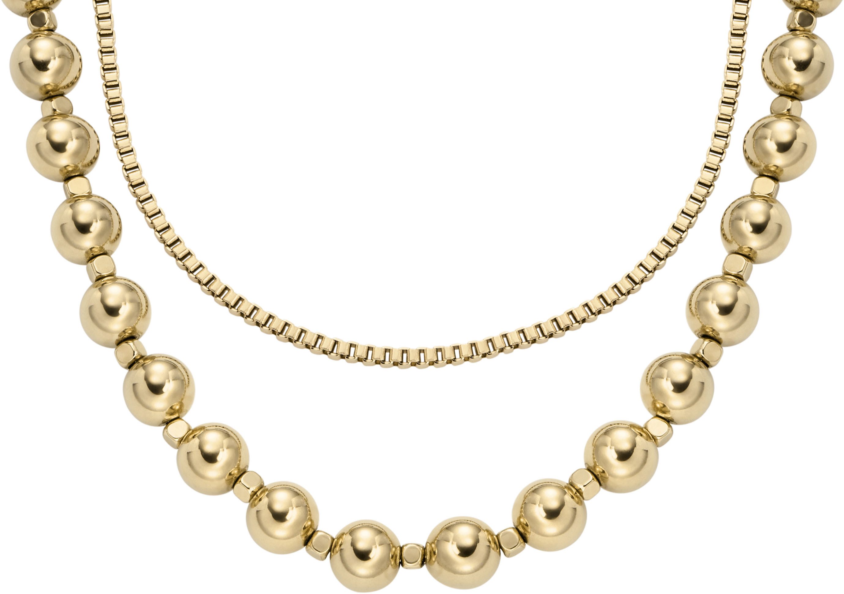 Kette ohne Anhänger Schmuck Geschenk Edelstahl Metall All Stacked Up Bead, JA7248710