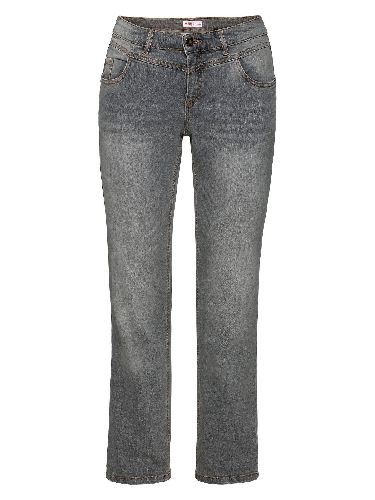 Sheego Stretch-Jeans Große Größen »Die Gerade« mit Used-Effekten
