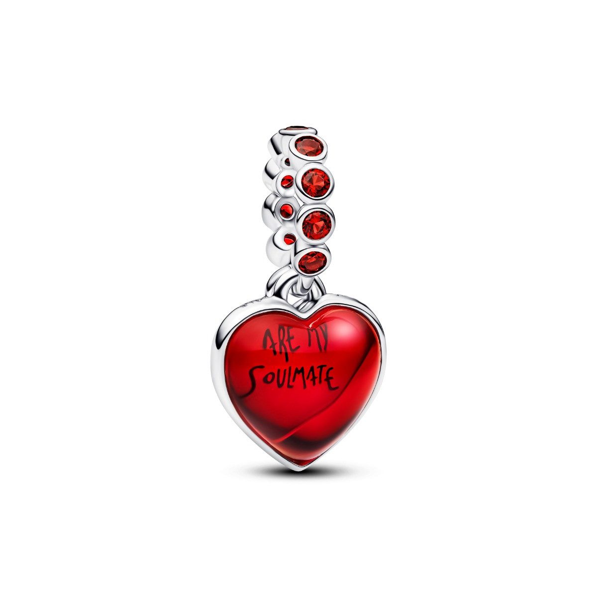 Pandora Charm-Einhänger Pandora Charm-Anhänger Rotes Murano-Glas Herz Sterlingsilber 794429C0
