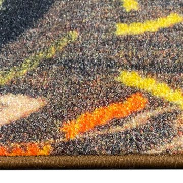 Teppich Küchenläufer Teppich waschbar mit bunten Nudeln und Chilli in rot, Teppich-Traum, rechteckig, Höhe: 5 mm