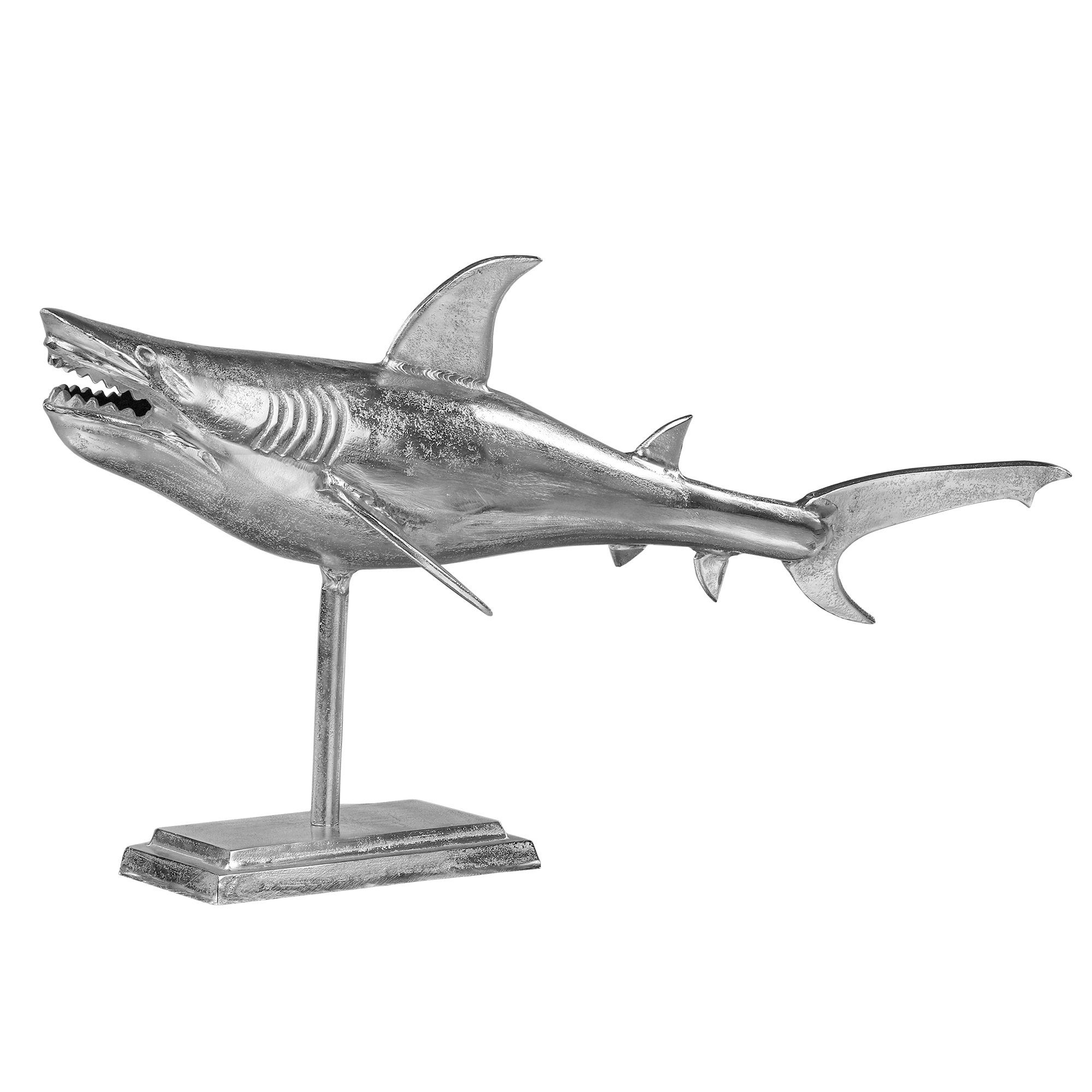 Skulptur Wandskulptur aus Aluminium mit Nickelbeschichtung, Deko Statue
