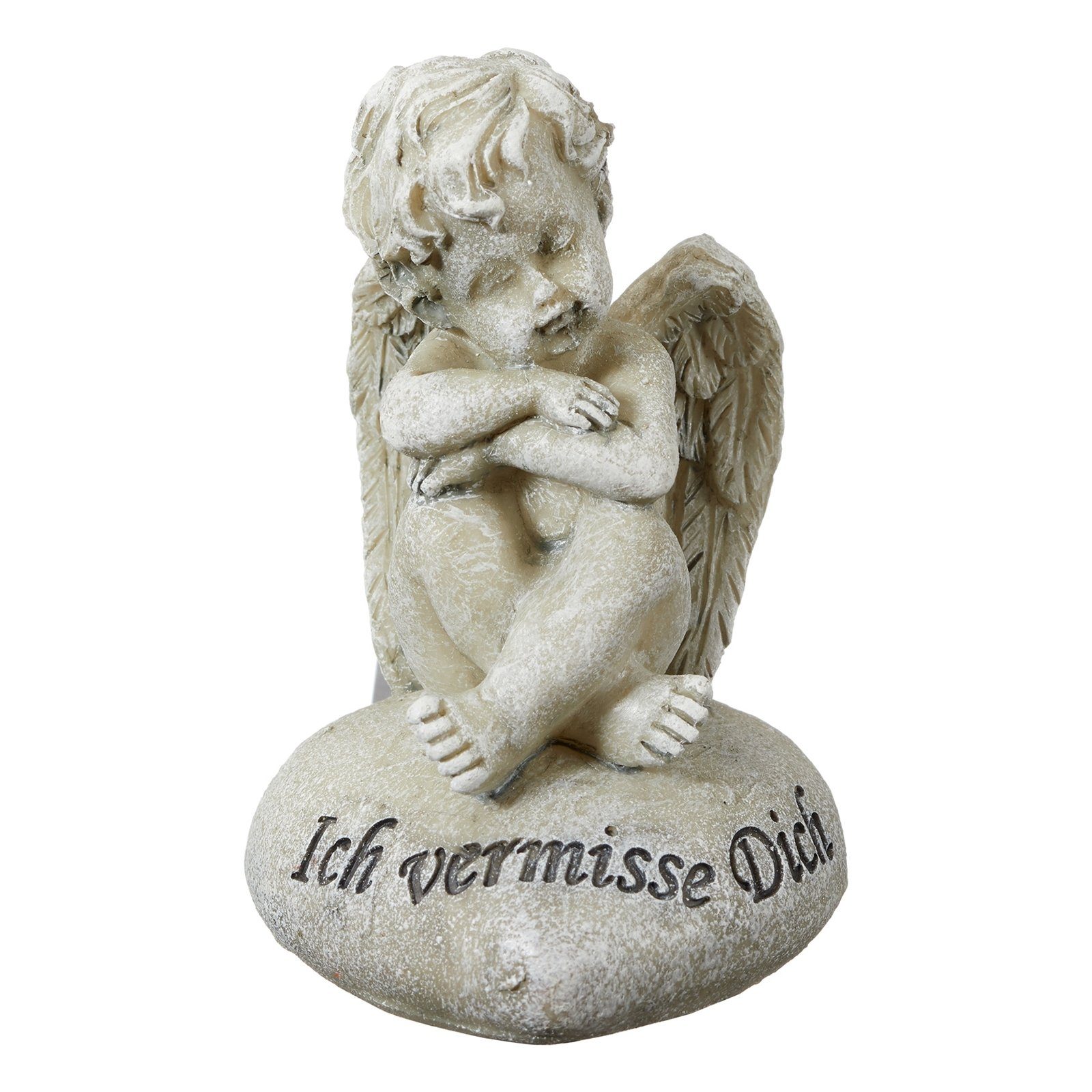 HTI-Living Gartenfigur Grabengel, grau "Ich vermisse günstig online kaufen
