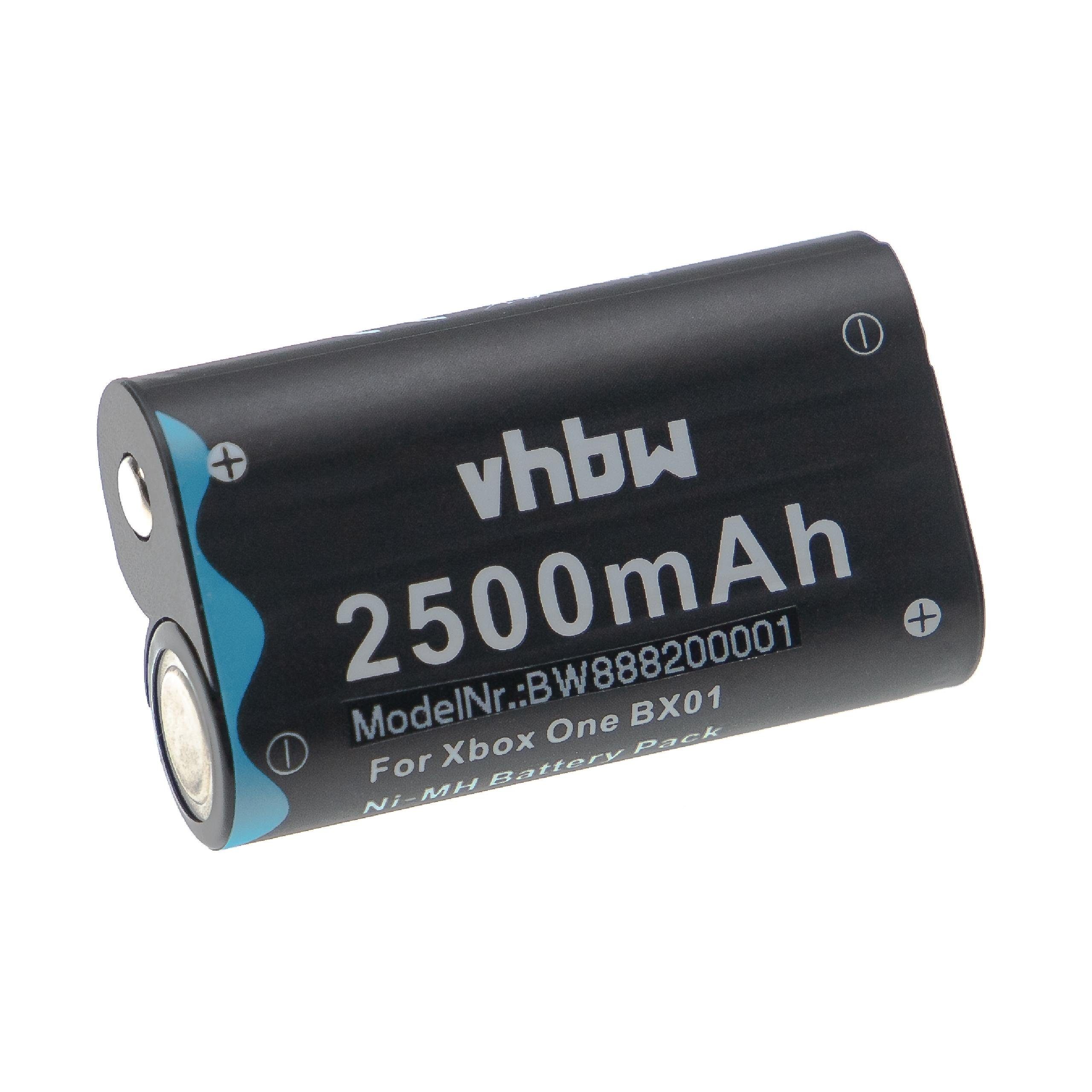 vhbw kompatibel mit Microsoft Xbox One, One Elite, One X, One S Akku NiMH 2500 mAh (2,4 V)