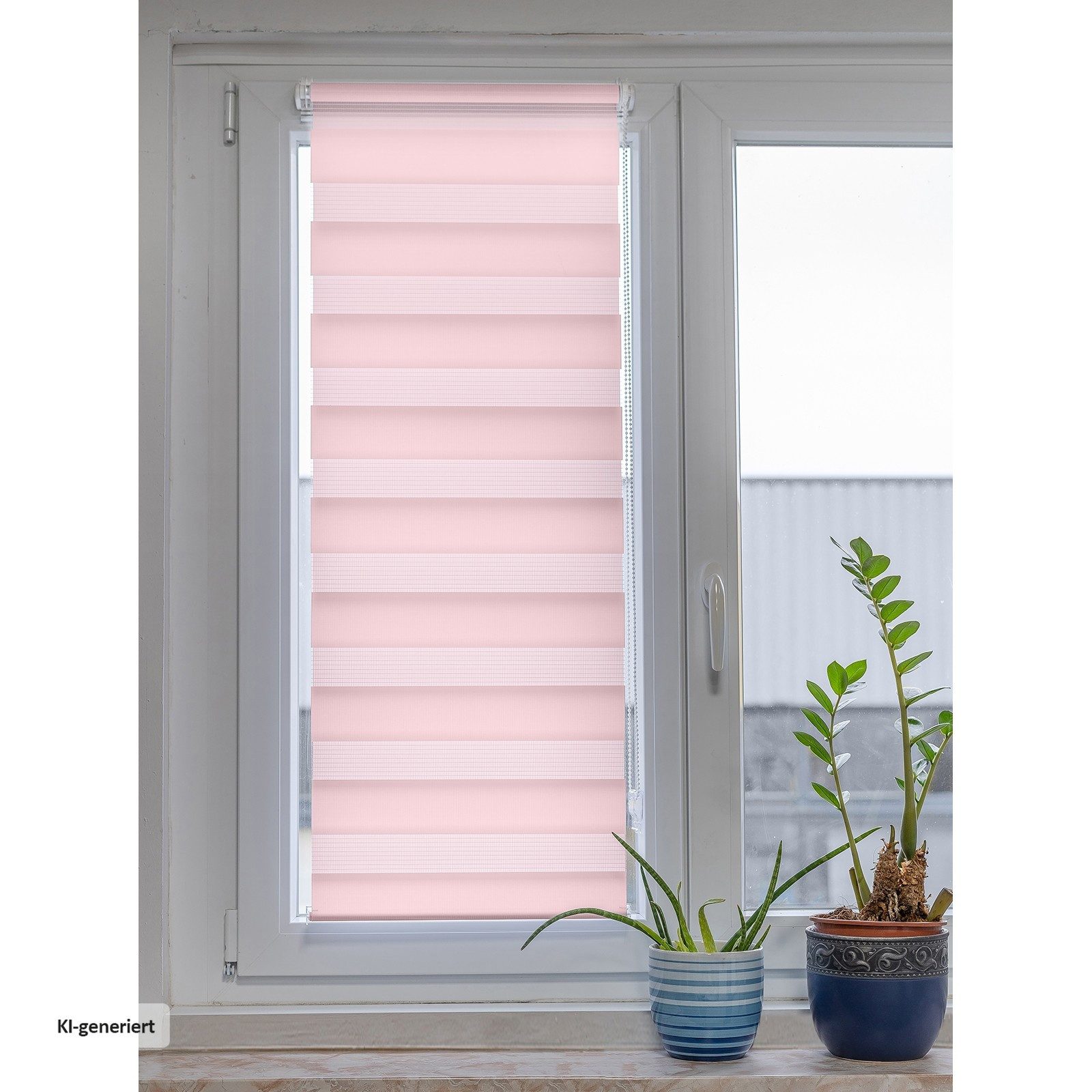 Doppelrollo Doppelrollo uni 100 x 150 Marisol, HTI-Living, ohne Bohren, Klemmfix, Klemmfix, Festmaß freihängend ohne Bohren Klemmfix