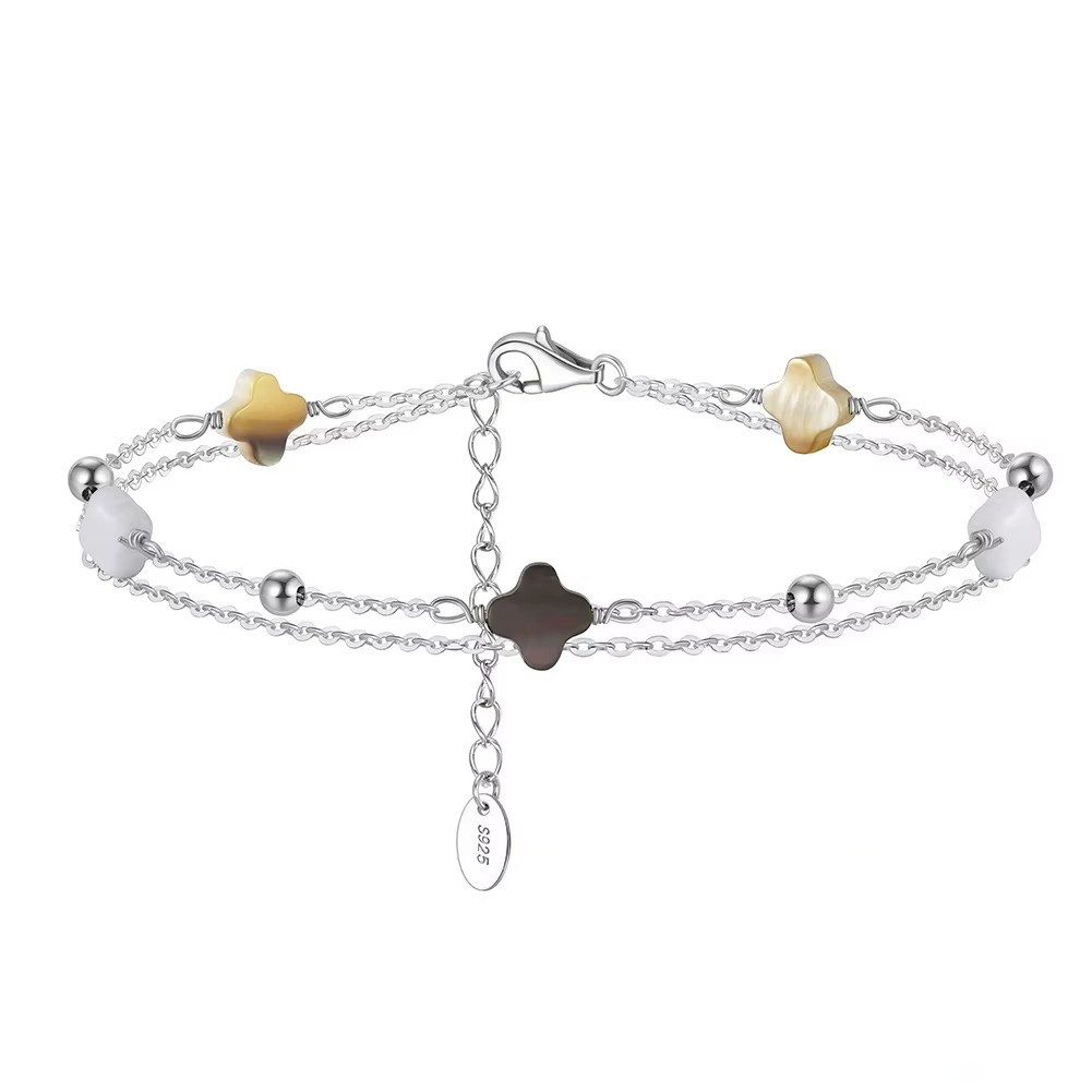 Runde Perlé Silberarmband zartes Armband Kette günstig online kaufen