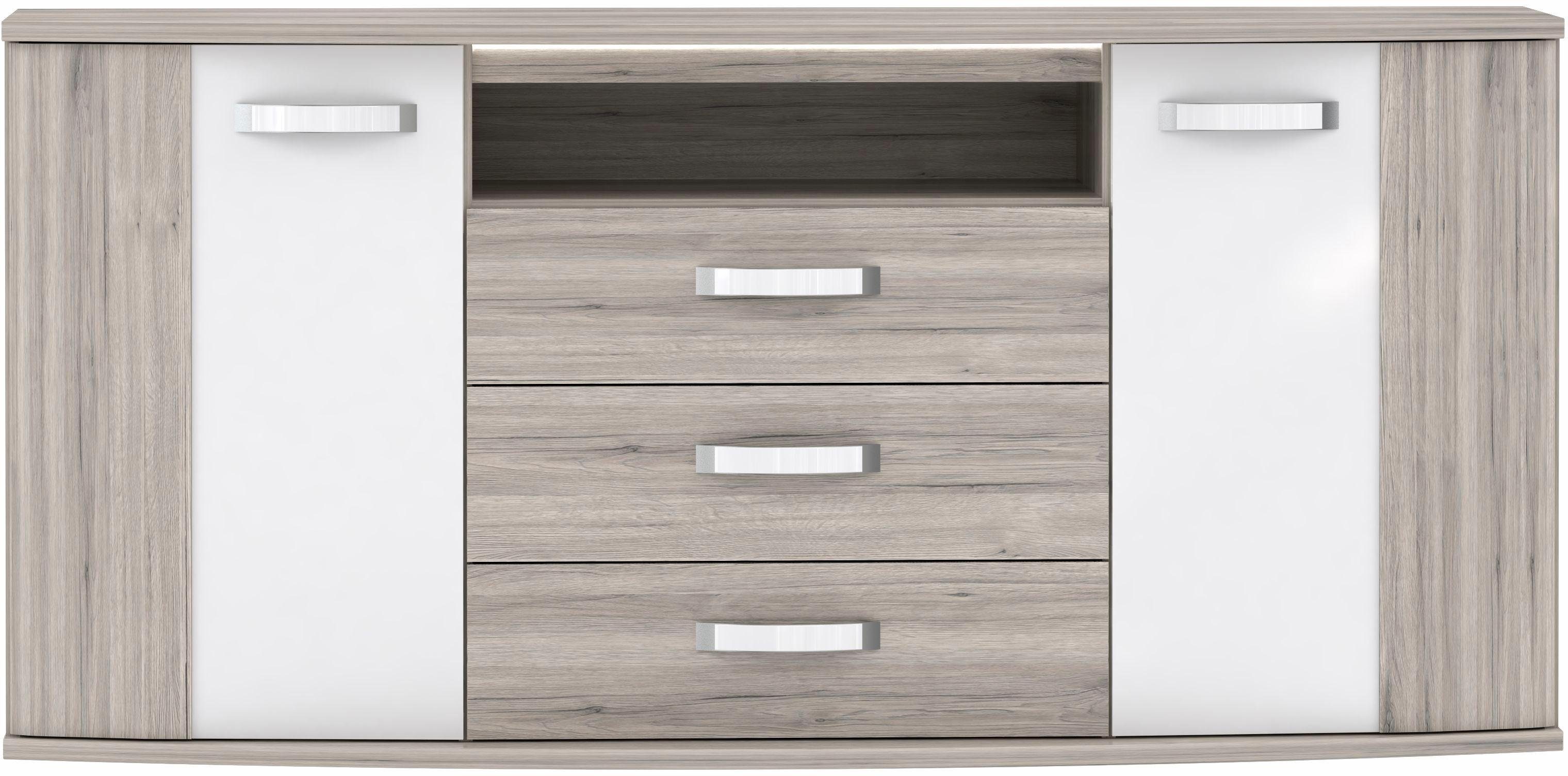 FORTE Kombikommode Rondino, mit LED-Spot