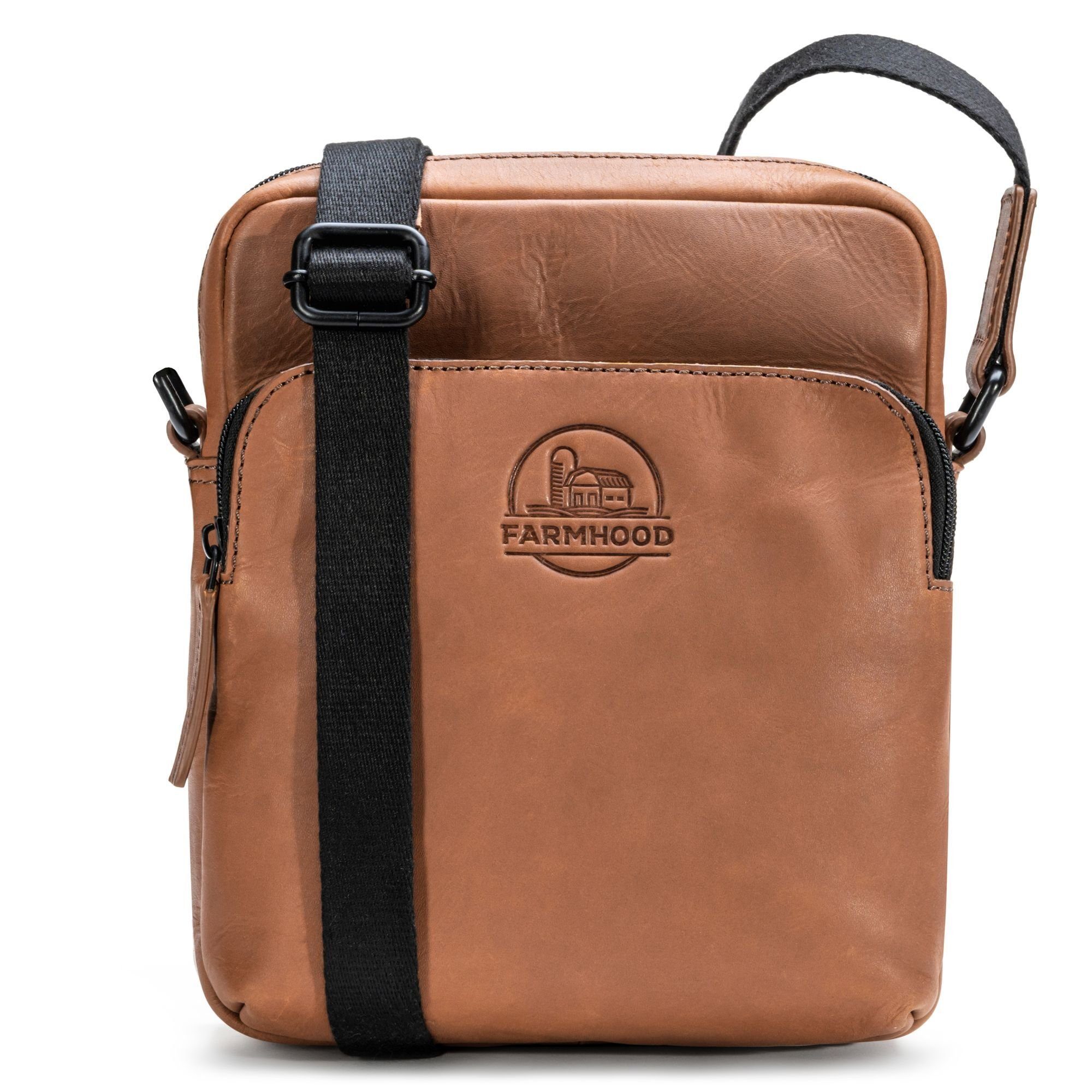 Umhängetasche Leder 2 Nashville, Farmhood brown