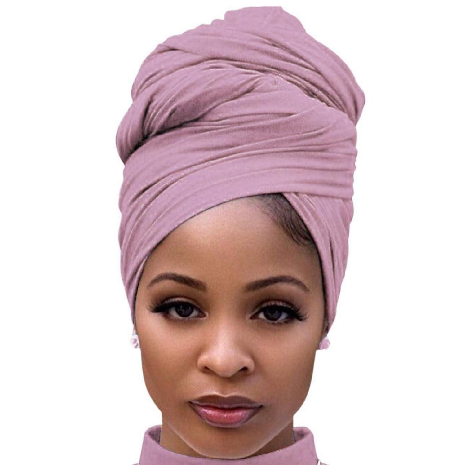 LuxusKollektion Turban Kopfwickel Damen Turban Dusty Pink, (1-St)
