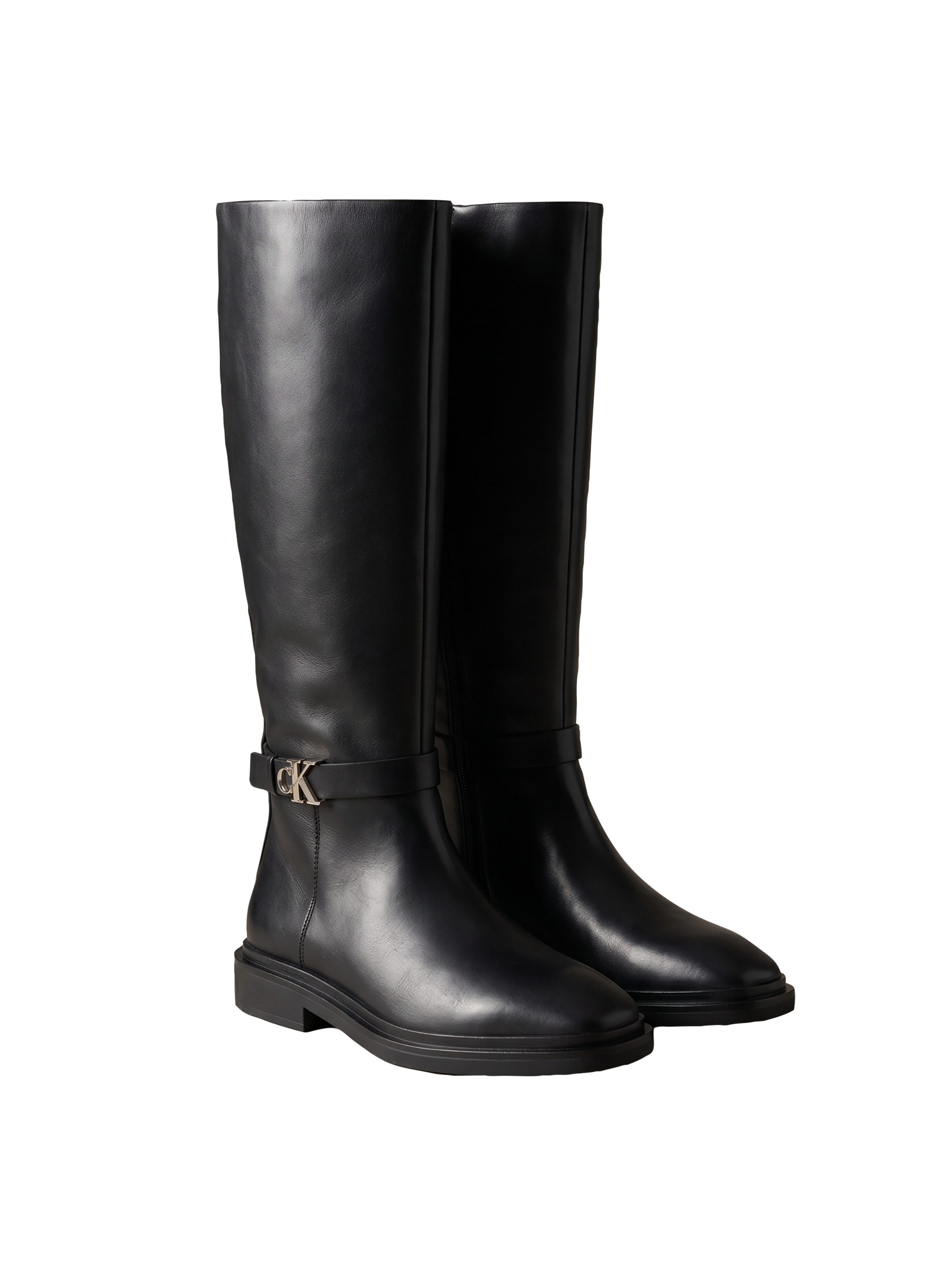Calvin Klein SQUARE HIGH BOOT LTH MG HDW Stiefel Langschaftstiefel mit CK-Schmucklogo