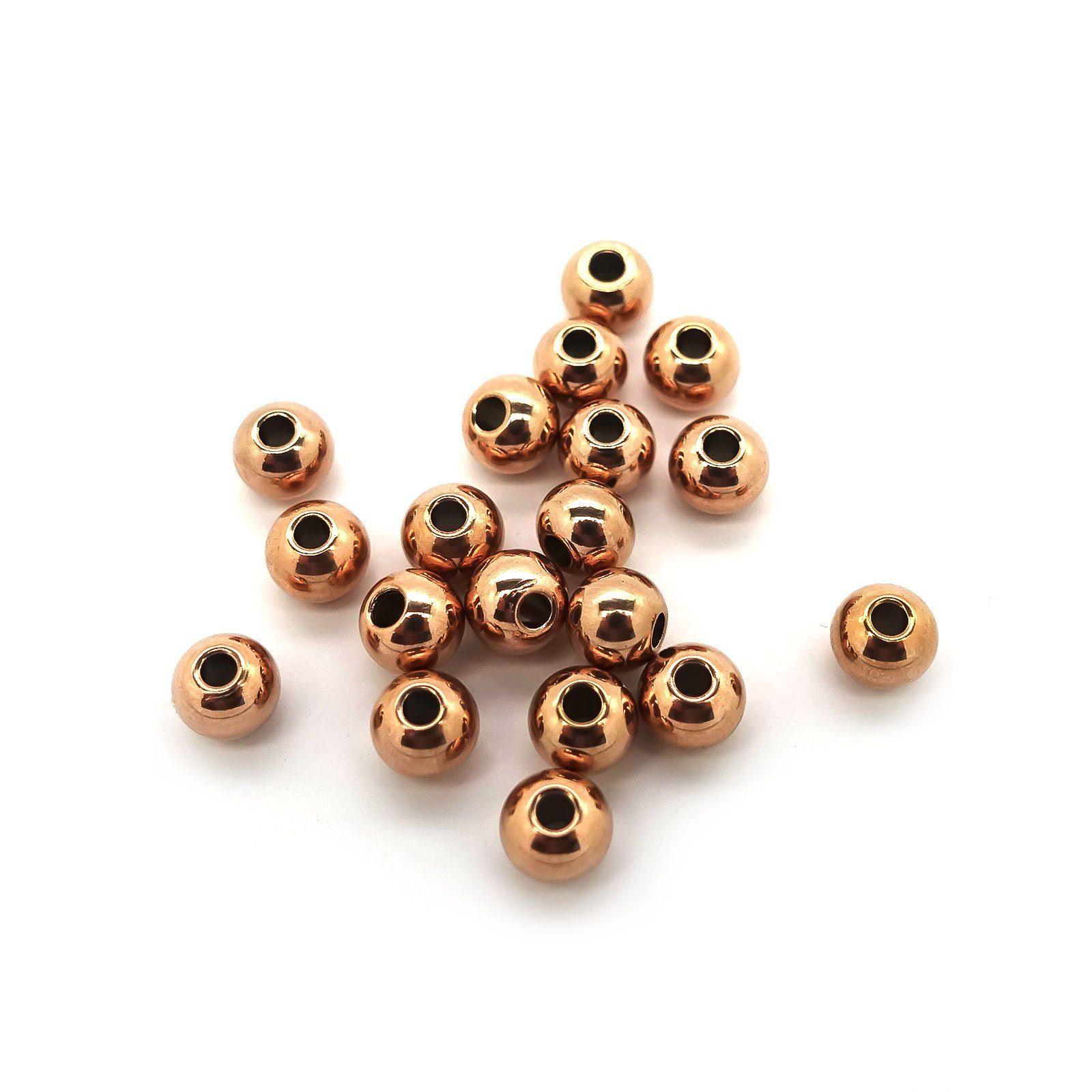 maDDma Ремесленные бусы 20 Premium Edelstahlperlen, Ø 5mm - Bohrung 1mm