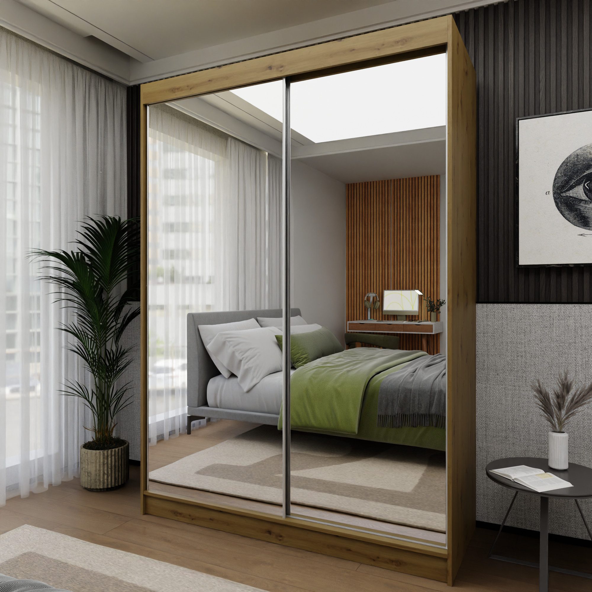 Beautysofa Schiebetürenschrank Doroti (modernes Garderobeschrank, 120, günstig online kaufen
