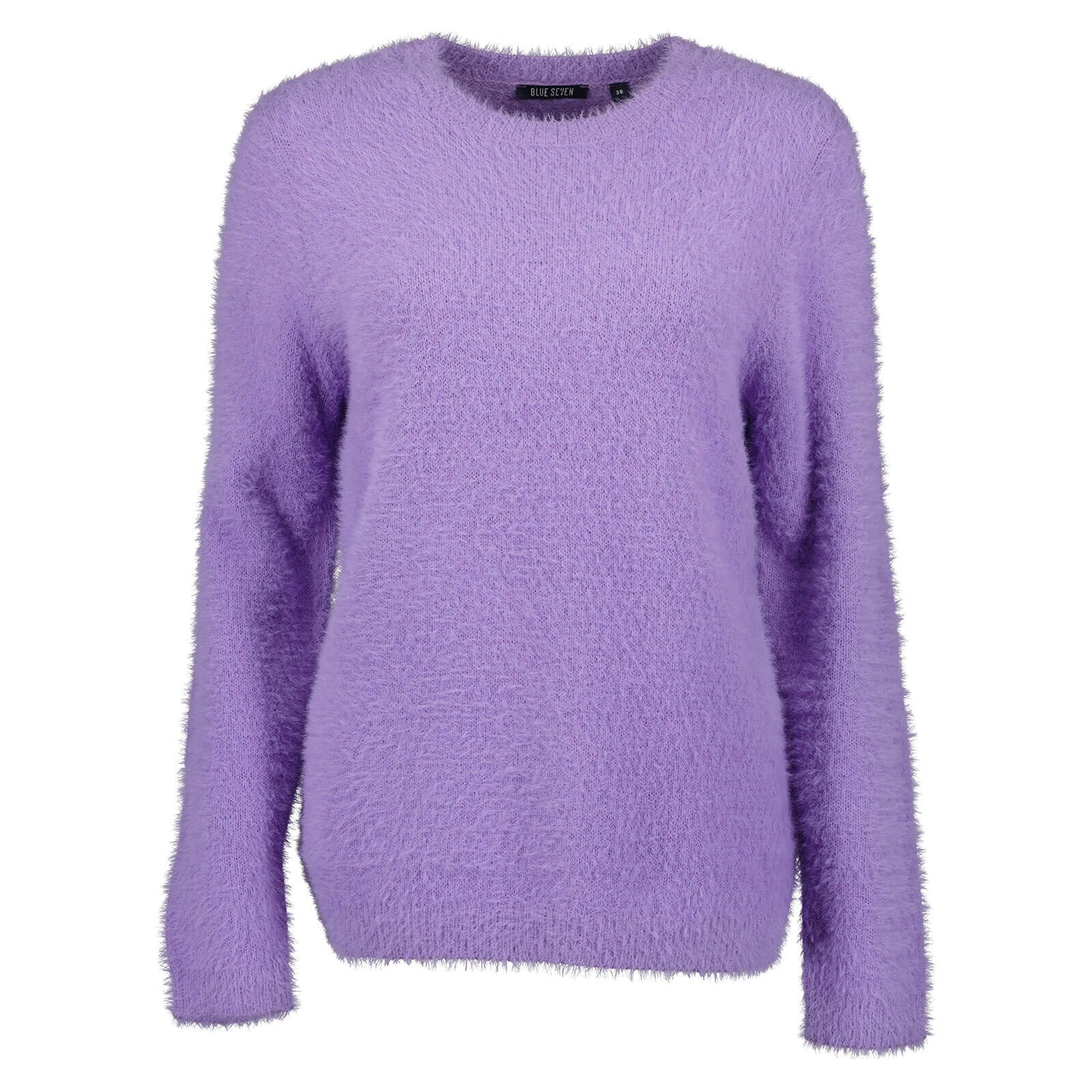 Blue Seven Rundhalspullover Damen Pullover 248137 mit Rundhals - Strickpullover Winterpullover Flauschige und weiche Strickoptik, Gerade & angenehm lockere Passform