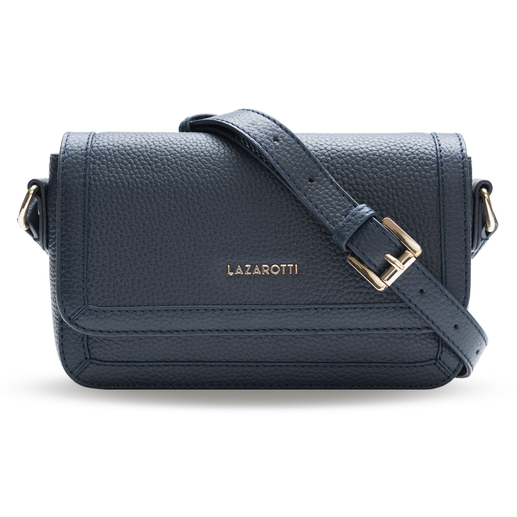 Lazarotti Umhängetasche Bologna Leather, Leder navy | Umhängetaschen