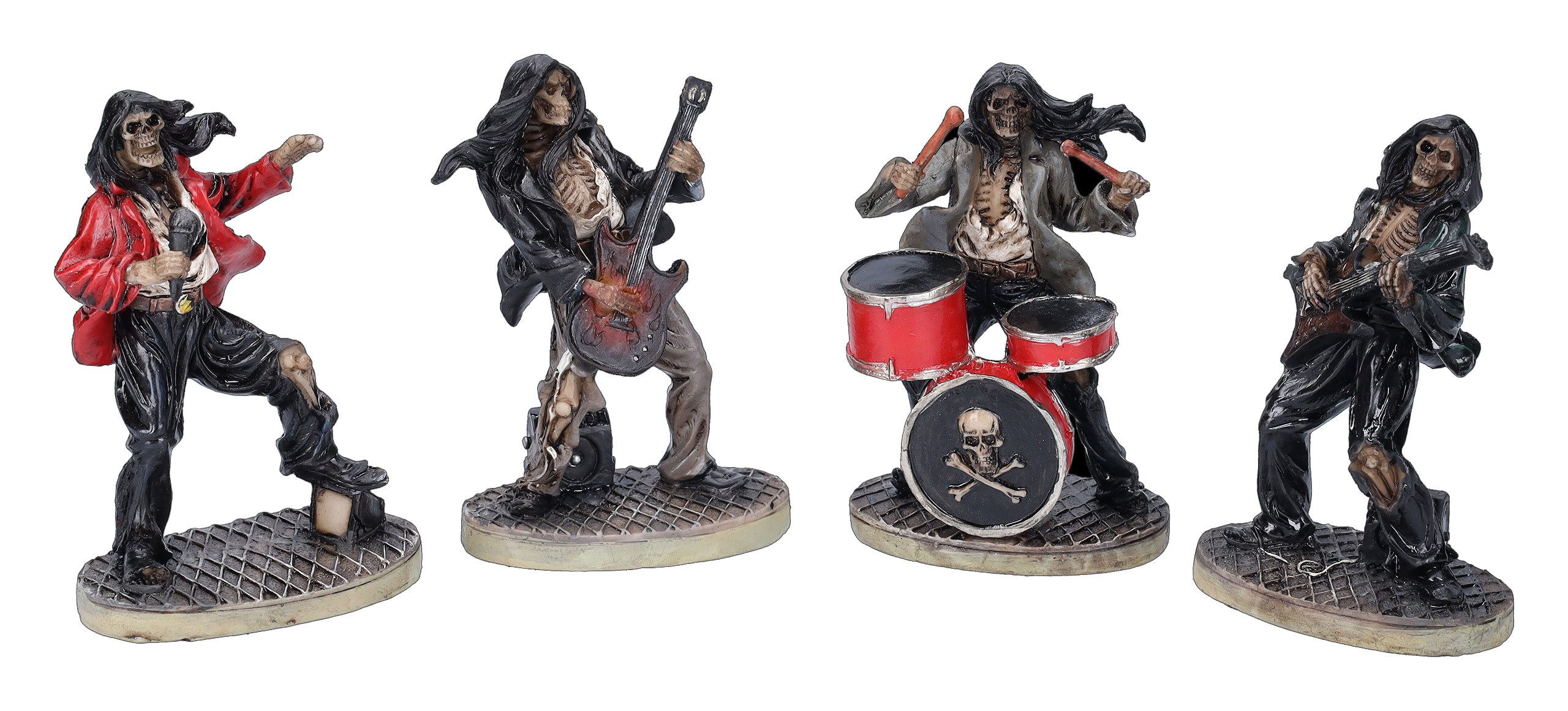 Dekofigur Skelett Figuren - One Hell of a Band - Gothic Dekofigur