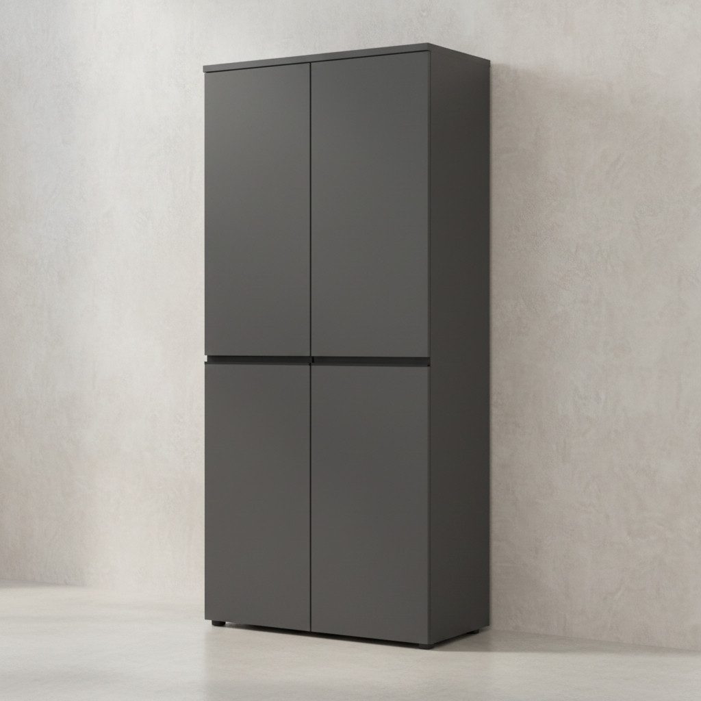 KADIMA DESIGN Aktenschrank Aktenschrank STUTTGART, 197 cm hoch, 5 Ordnerhöhen, Soft-Close, Büro (Mehrzweckschrank, Büromöbel modern, Ordnerschrank, Hochschrank) Styroporfrei, Made in Germany, Büroschrank Melaminbeschichtung