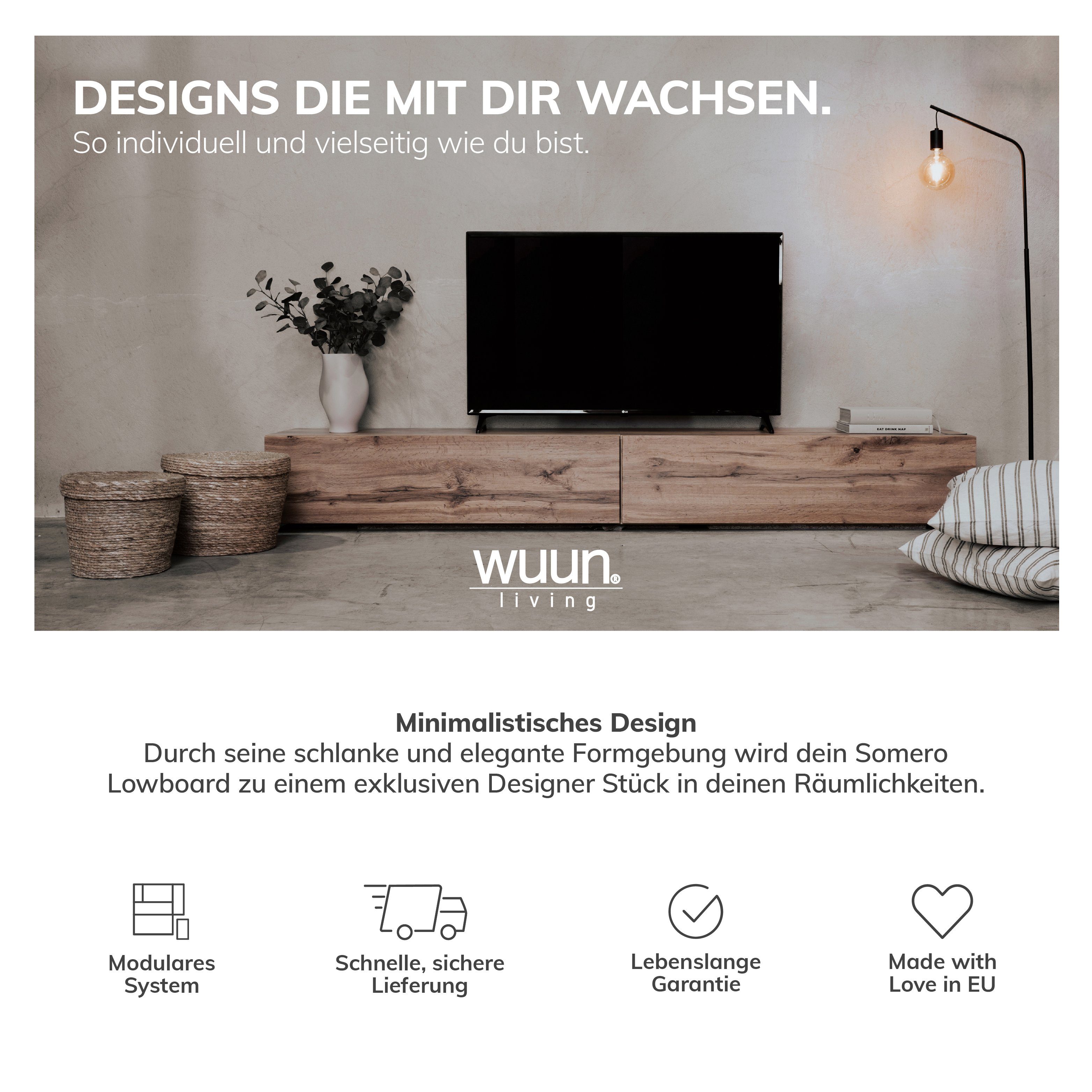 Wuun TV-Board Wuun® Somero Lowboard Tv-Board Wohnwand SW6