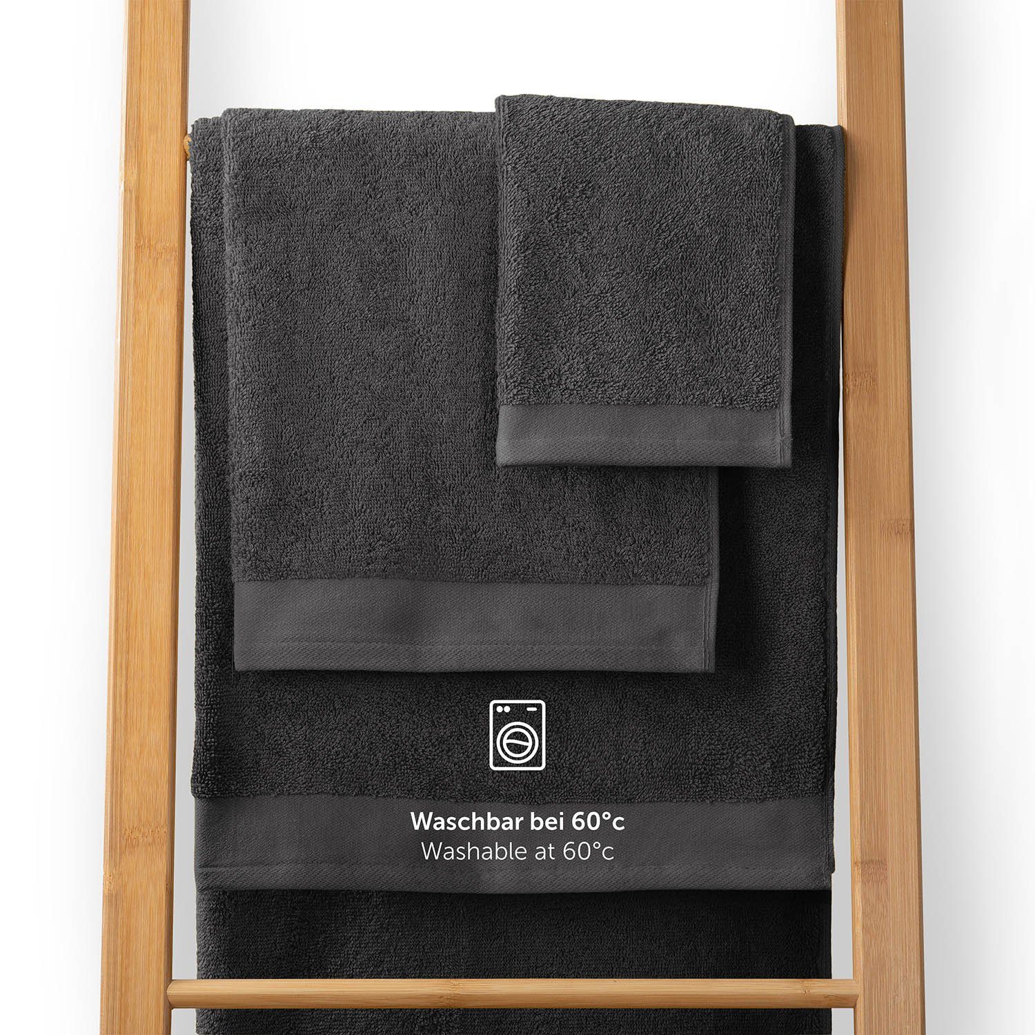 Blumtal Handtuch Set Blumtal 10 Teilig - Handtücher Set 100% Baumwolle, weich und saugstark, Frottee (10er Set, 10-St), 2 Bad 70x140, 4 Hand 50x100, 2 Gäste 30x50, 2 Waschlappen 15x21cm