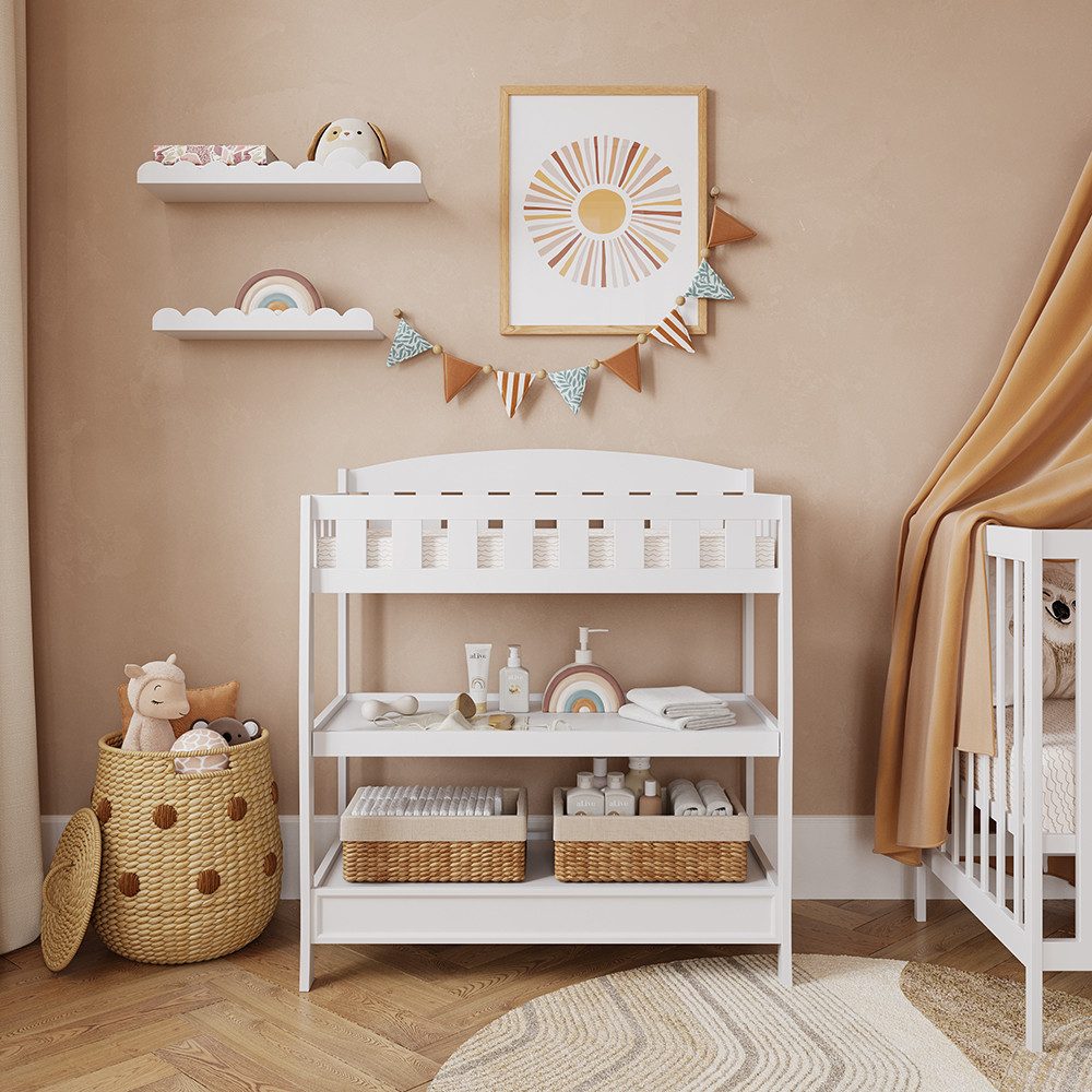 Vicco Wickelkommode Nesty, Weiß, 89 x 99.5 cm