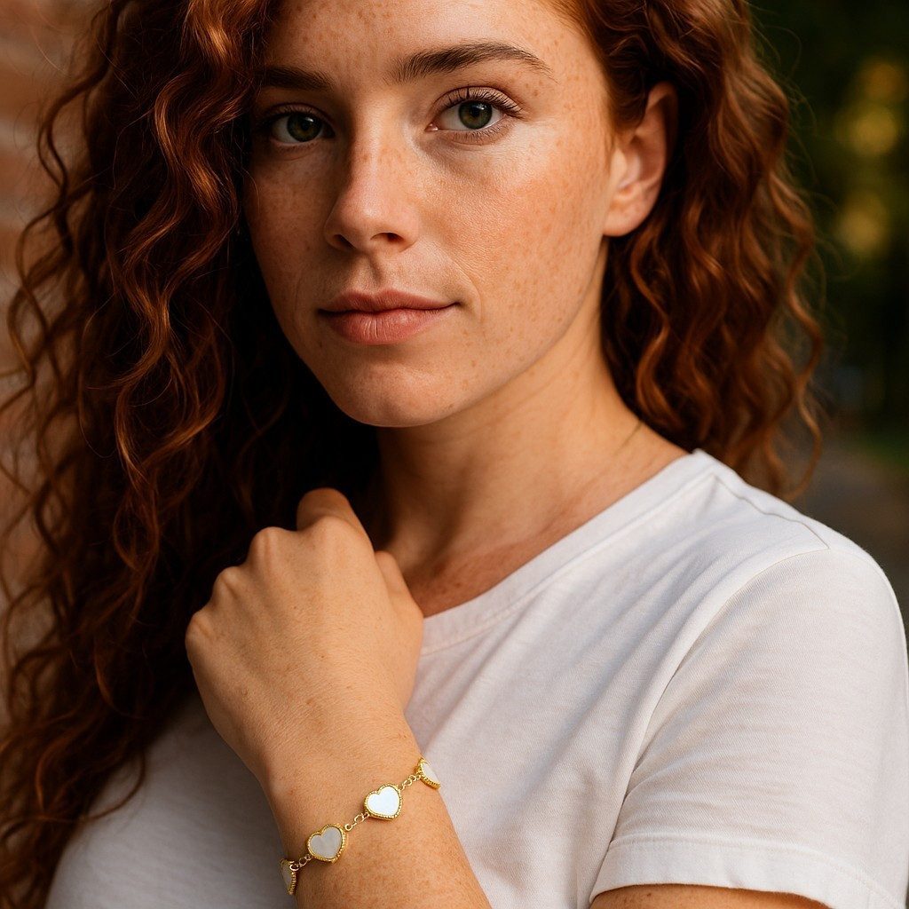 KARMA Armband Damen Edelstahl Herzen Silber günstig online kaufen