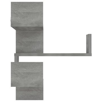 furnicato Wandregal Wand-Eckregale 2 Stk. Grau Sonoma 40x40x50 cm Holzwerkstoff