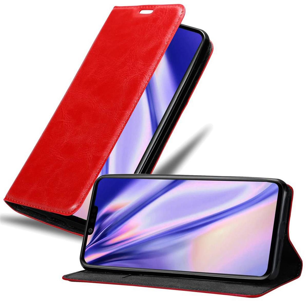 Cadorabo Handyhülle für LG G8S Hülle LG G8S, Hülle Schutzhülle mit Standfunktion, Magnetverschluss und Kartenfach