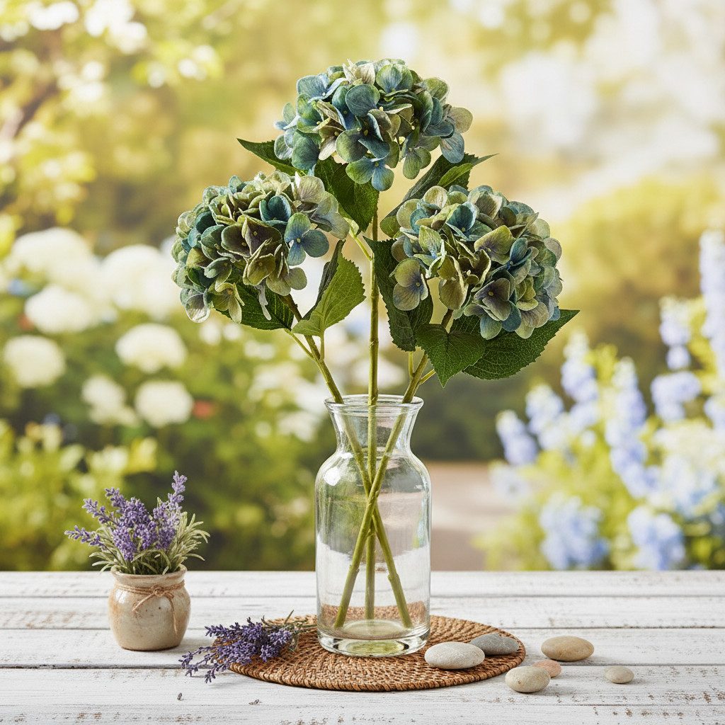 Kunstblume Kunstblume Hortensie für elegante Dekoration und florale, Florists Products, Höhe 53 cm