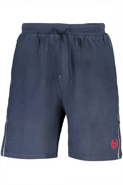 GIAN MARCO VENTURI 5-Pocket-Hose Elastische Herren-Shorts in Blau mit Stick günstig online kaufen