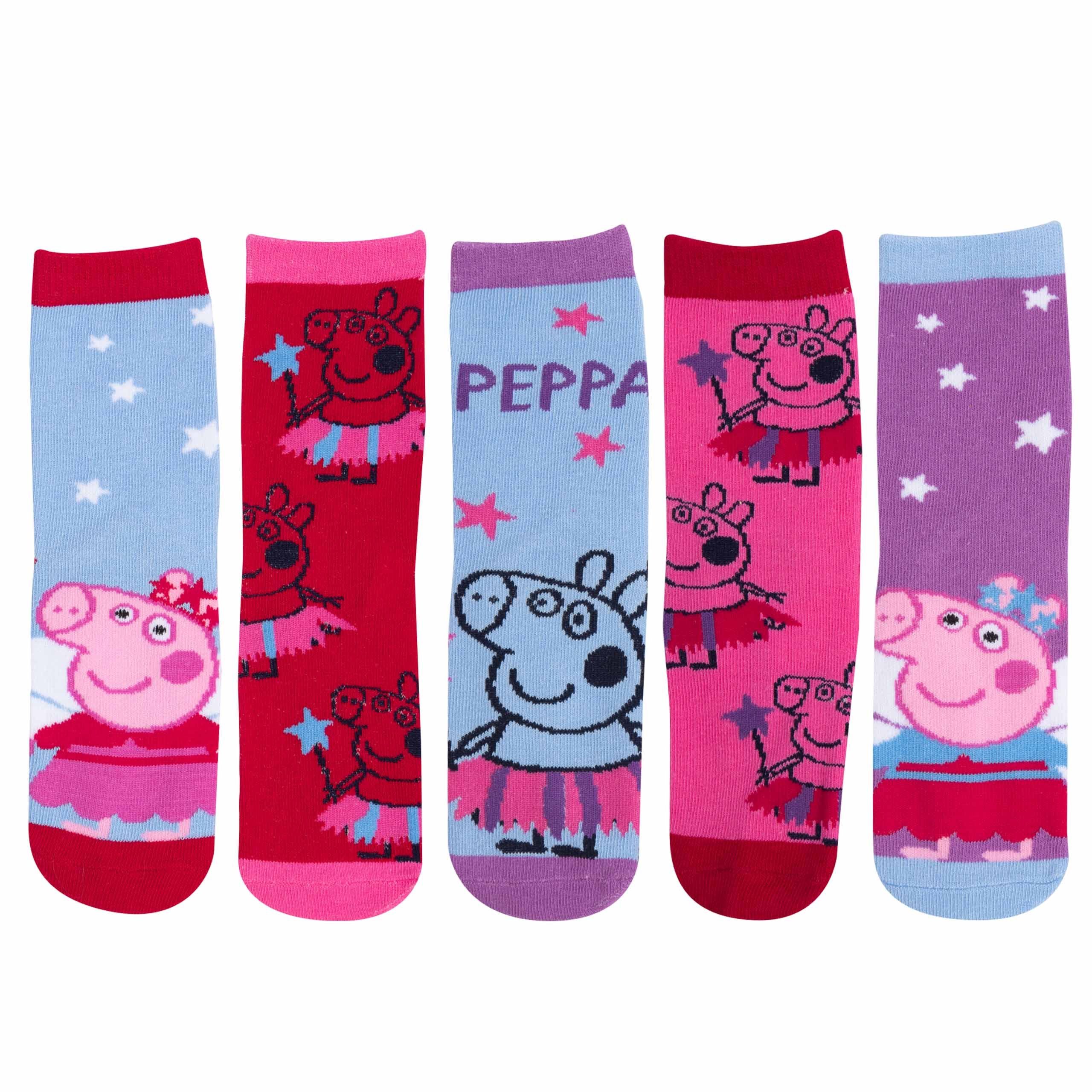 United Labels® Socken Peppa Wutz Socken für Mädchen Bunt (5er Pack)