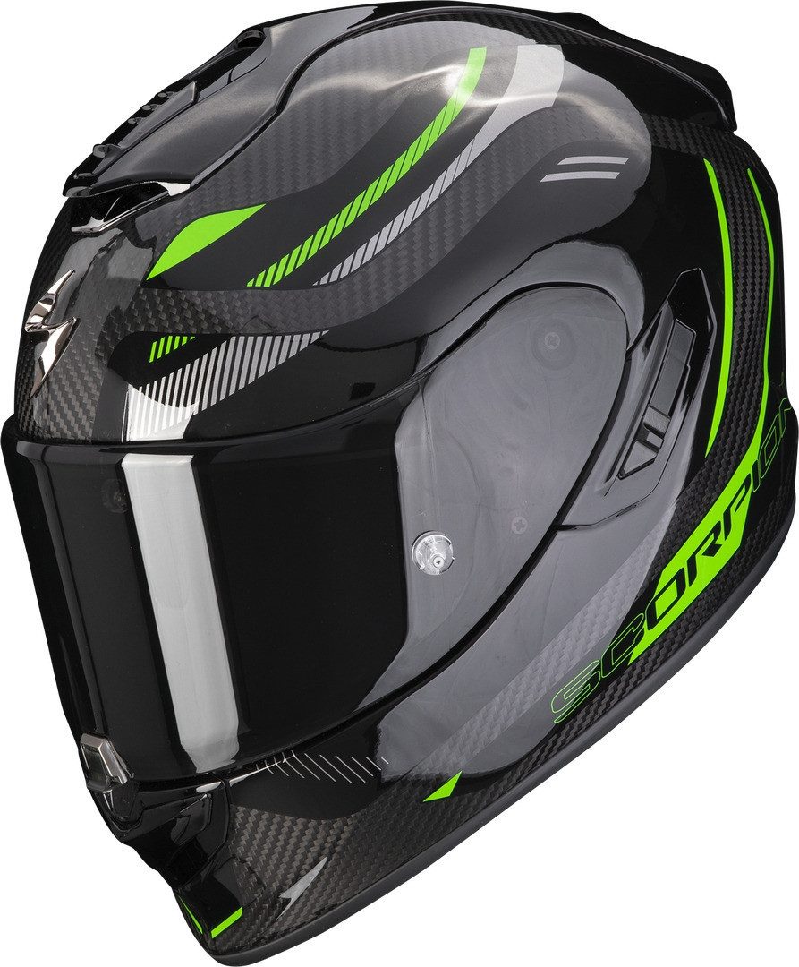 Scorpion Exo Motorradhelm EXO-1400 Evo Air Kydra Carbon Helm, Notfallsystem-Polsterung (EQRS)