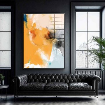 DOTCOMCANVAS® Acrylglasbild Intuitive Vision - Acrylglas, Acrylglasbild beige orange moderne abstrakte Kunst Druck Wandbild