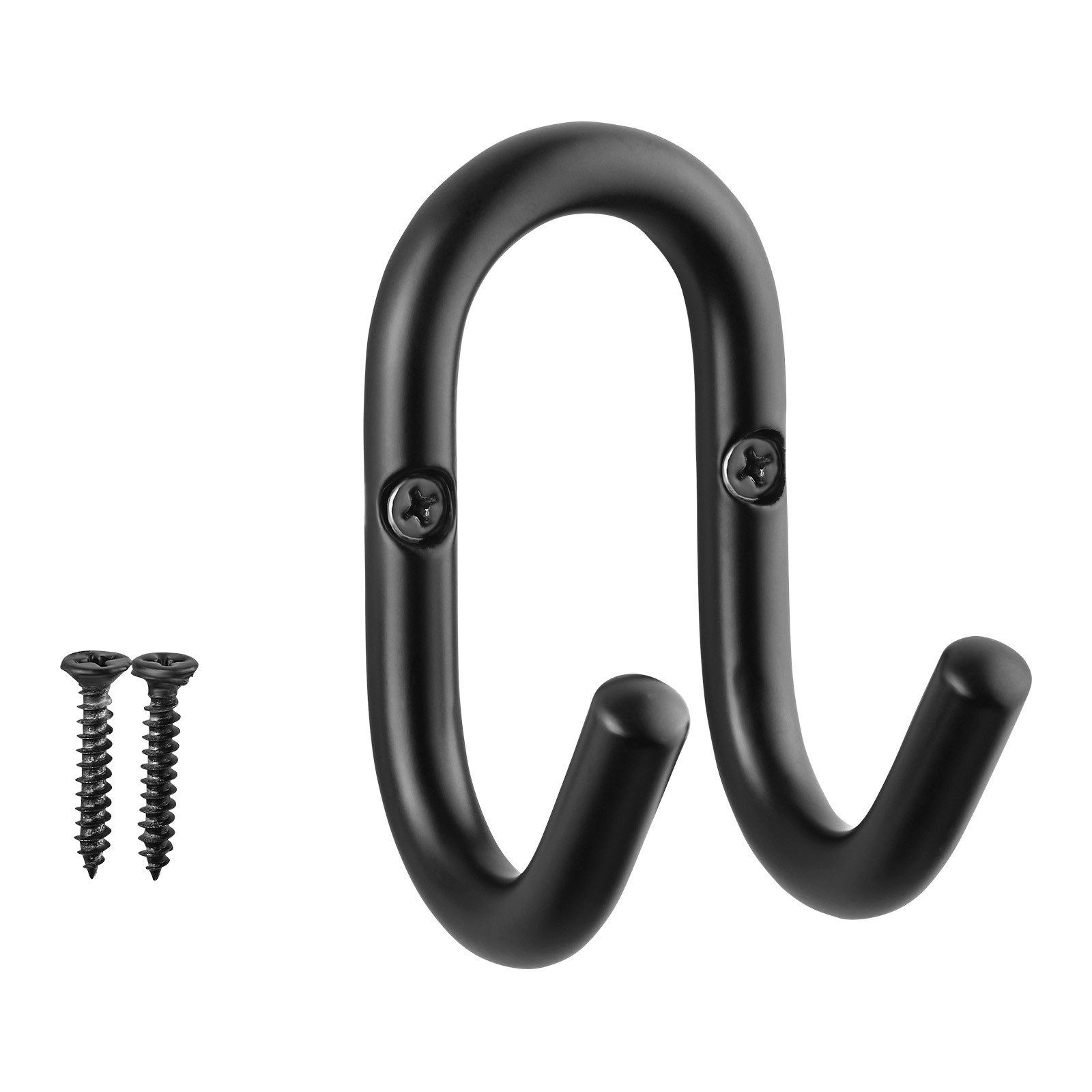 SO-TECH® Kleiderhaken Garderobenhaken FARA Doppelhaken Stahl, (1-St), 88 x 51 x 59 mm, Stangendurchmesser 10 mm, Stahl schwarz