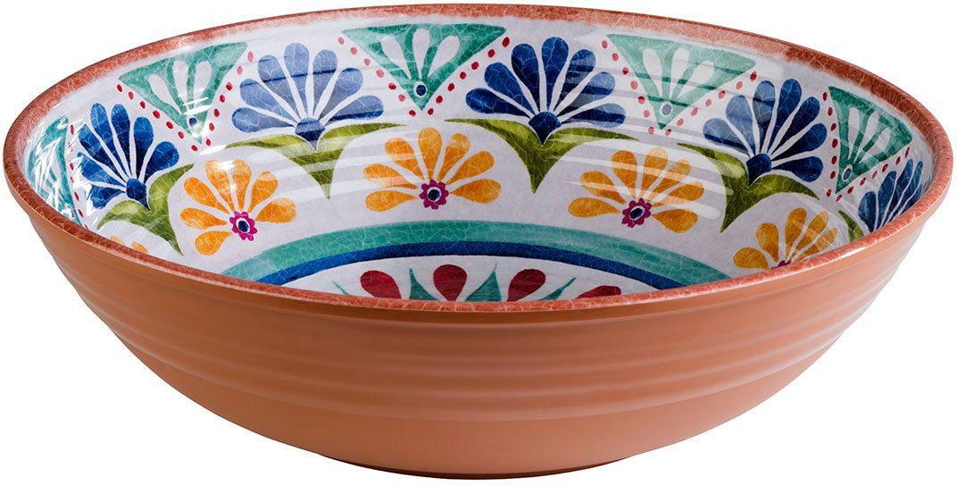 APS Salatschüssel Arabesque, Melamin, Mediterraner Stil, Ø 31 cm, 3 Liter Inhalt, spülmaschinengeeignet