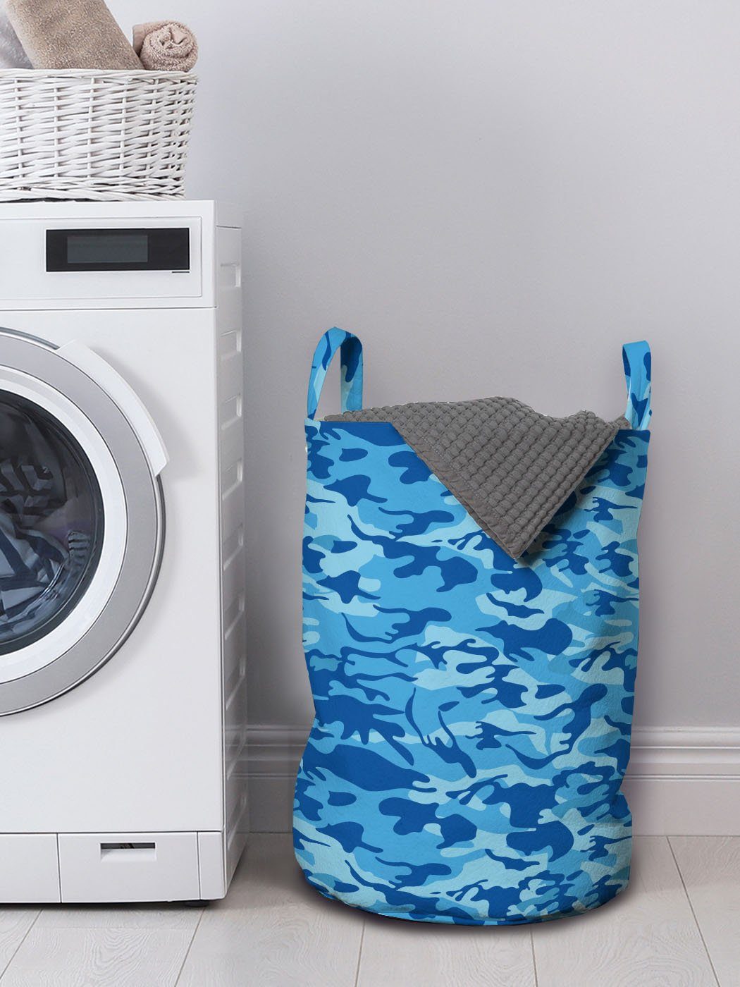 Aquatic Waschsalons, Zusammenfassung Griffen Kordelzugverschluss mit Tarnen Wäschesäckchen Abakuhaus für Wäschekorb