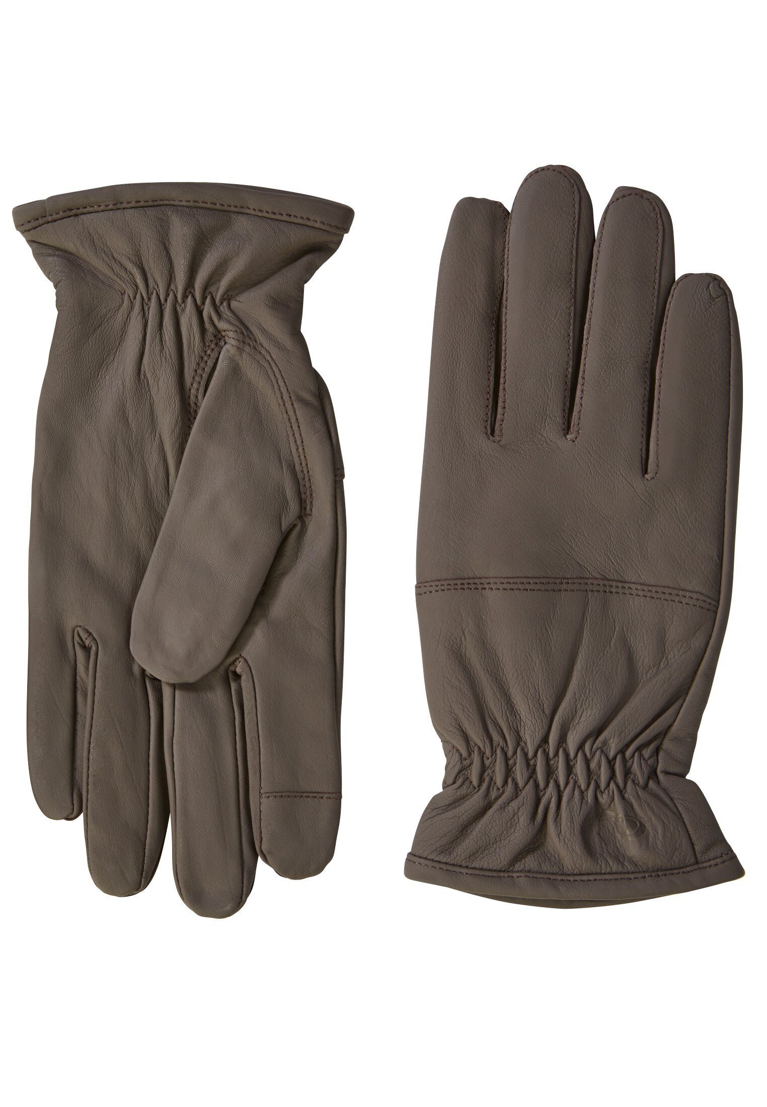 camel active Baumwollhandschuhe Lederhandschuhe mit Screen-Tab Funktion günstig online kaufen