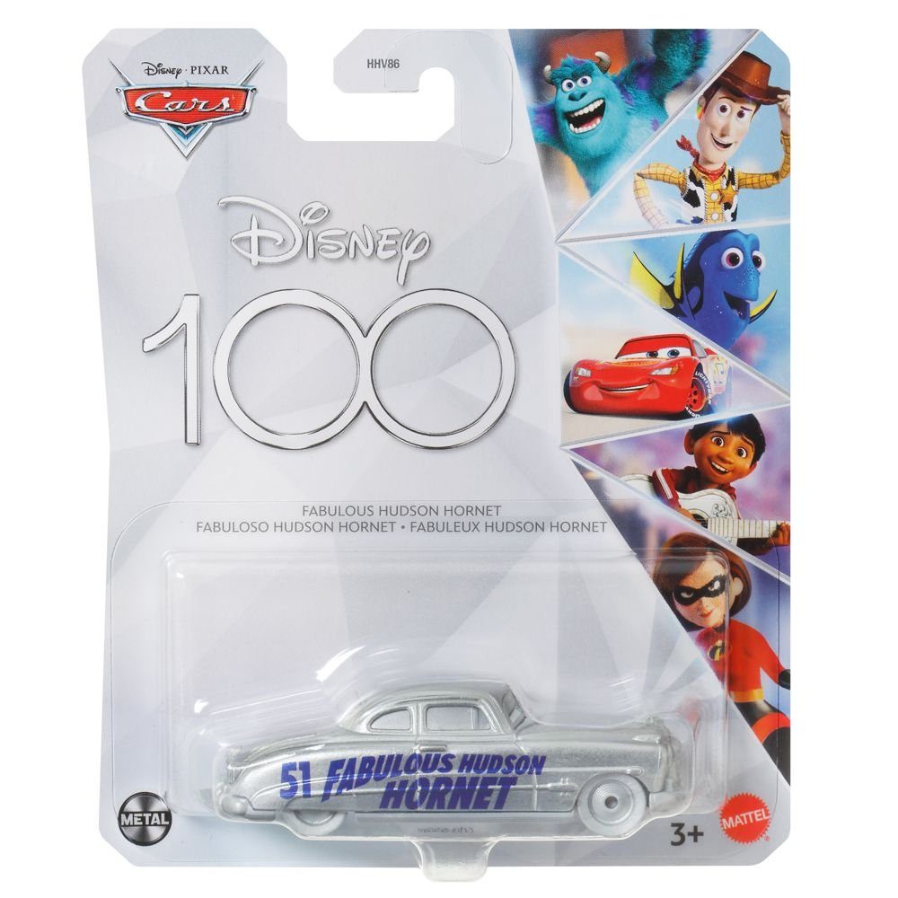 Disney Cars Spielzeug-Rennwagen 1:55 Autos Fabulous 100 Disney Edition Hornet Cast Jahre Mattel Fahrzeuge Hudson Cars