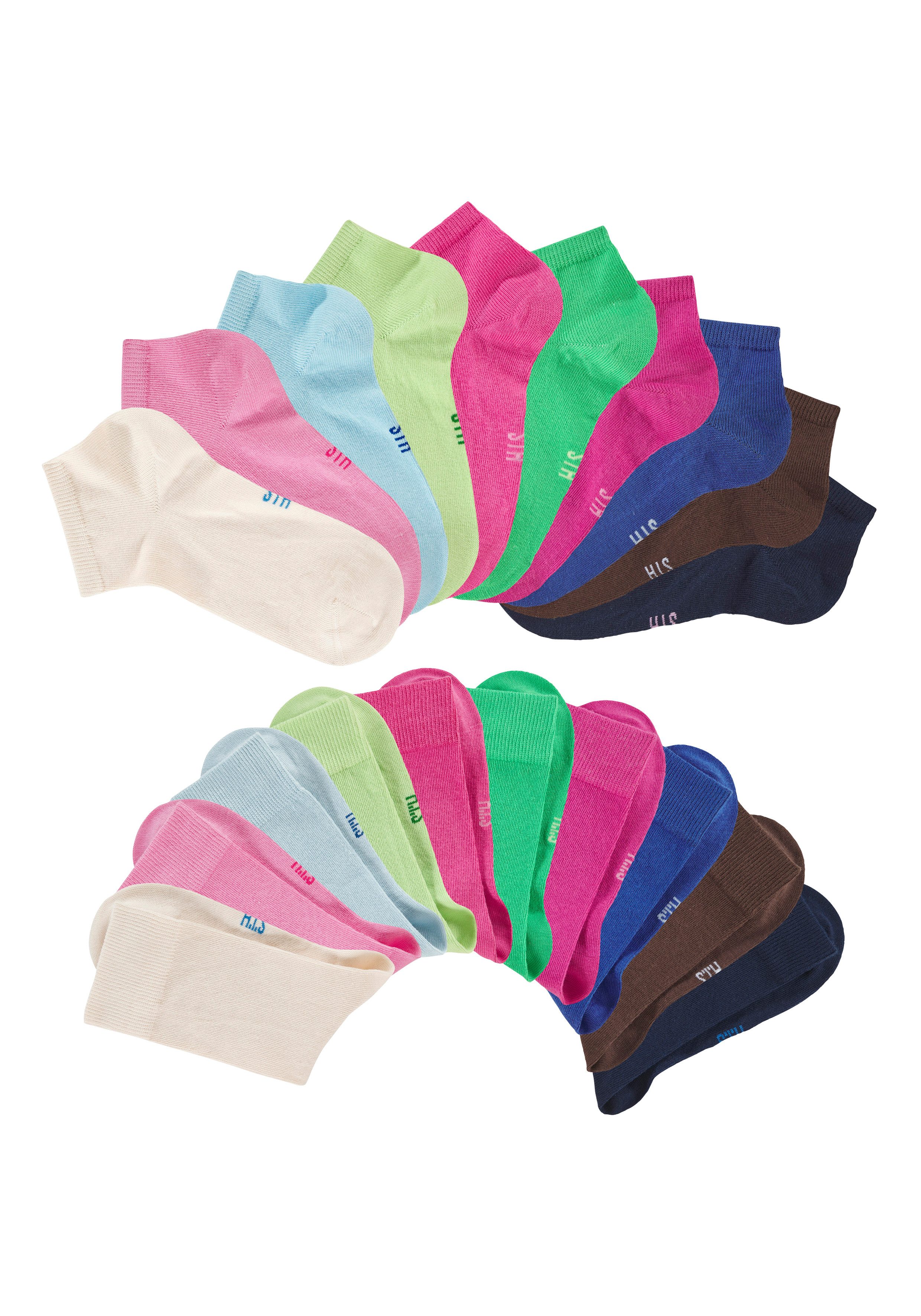 H.I.S Basicsocken (Packung, 20-Paar) zwei Längen im Kombi Pack