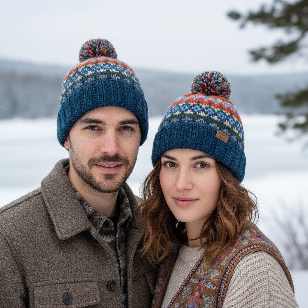 Guru-Shop Strickmütze Bommelmütze aus Nepal, Mütze aus Schurwolle,.. günstig online kaufen