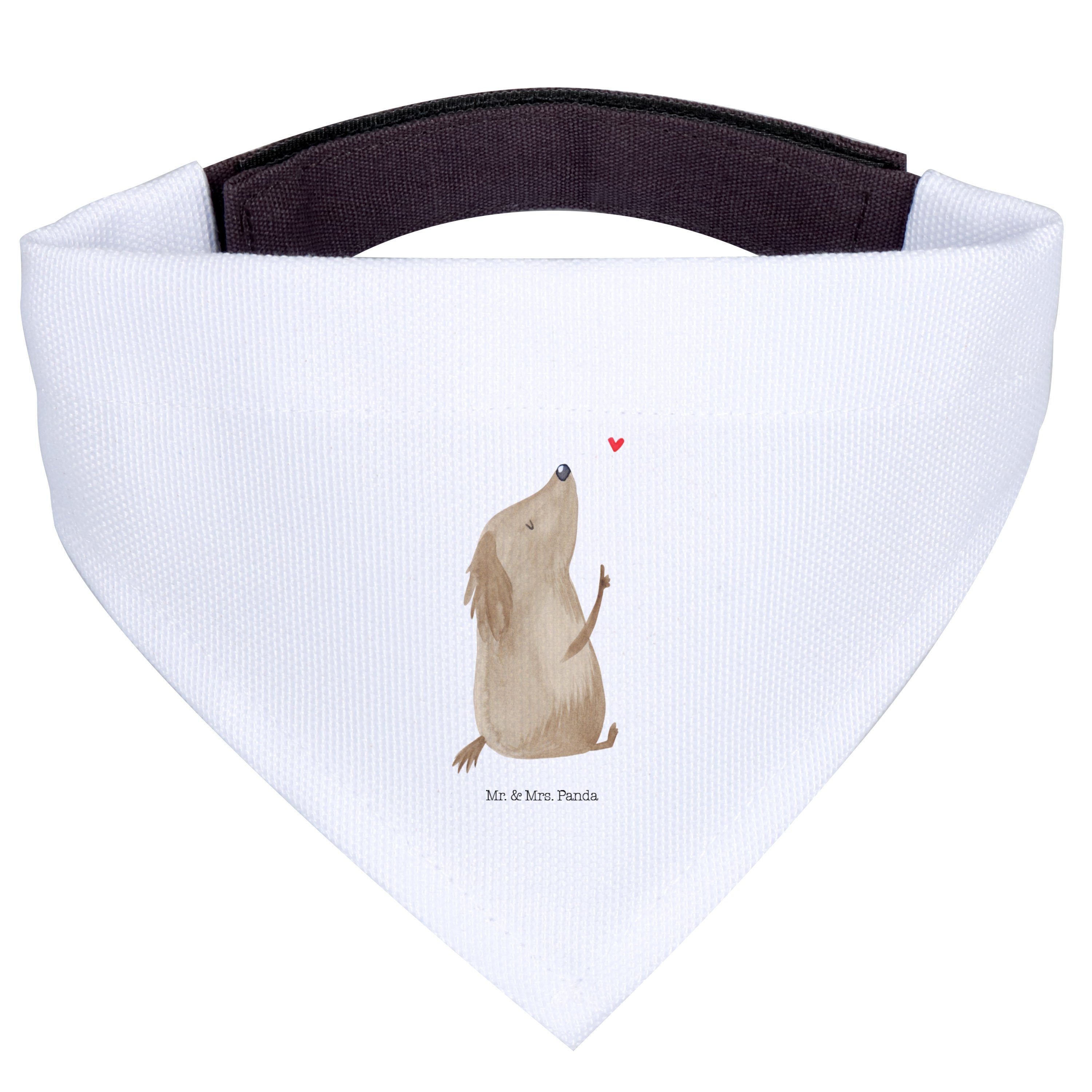 Hundefliege Hund Liebe - Weiß - Geschenk, Hundeliebe, Halstuch, Haustier, Frauche