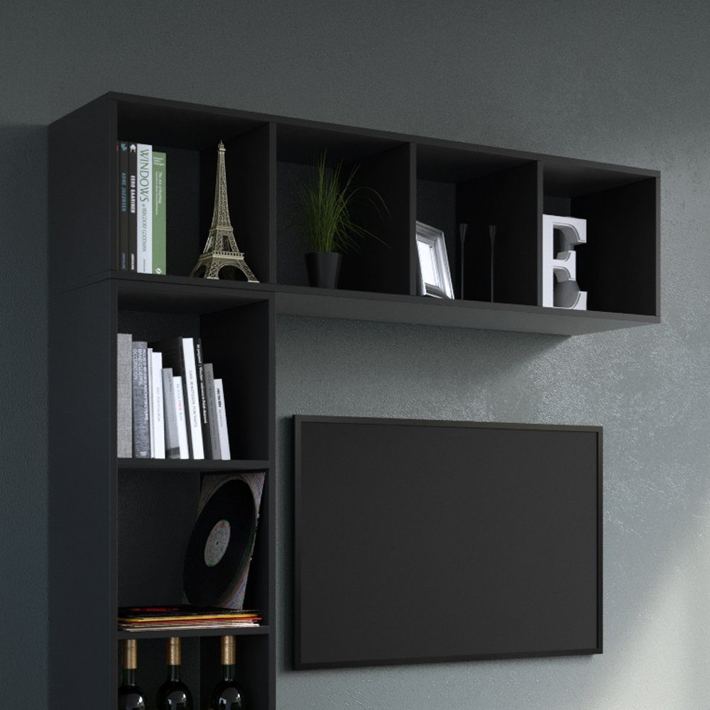 Vicco Raumteiler Ludus, Schwarz, 36 x 145 cm