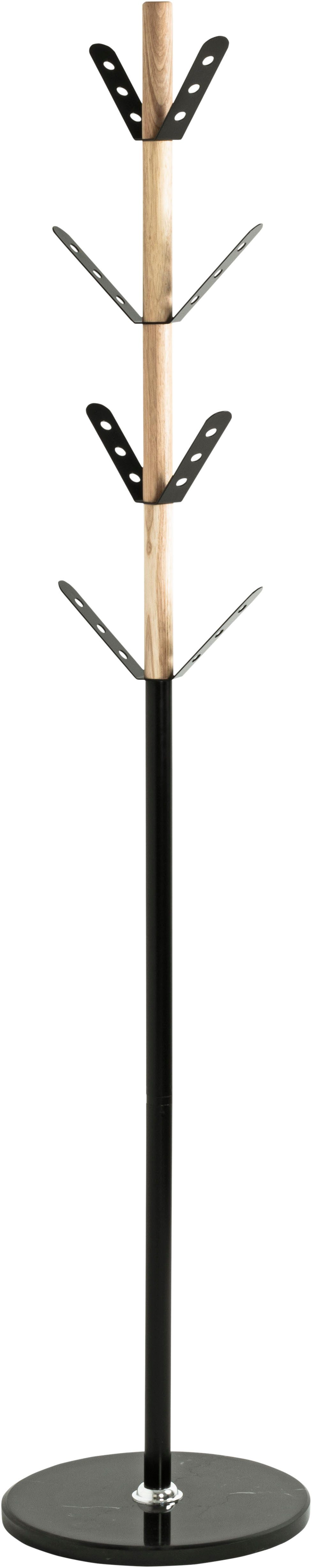 HAKU Garderobenständer Kleiderständer, Standgarderobe, Garderobenständer rund aus Metall - Ø/H 37/179 cm