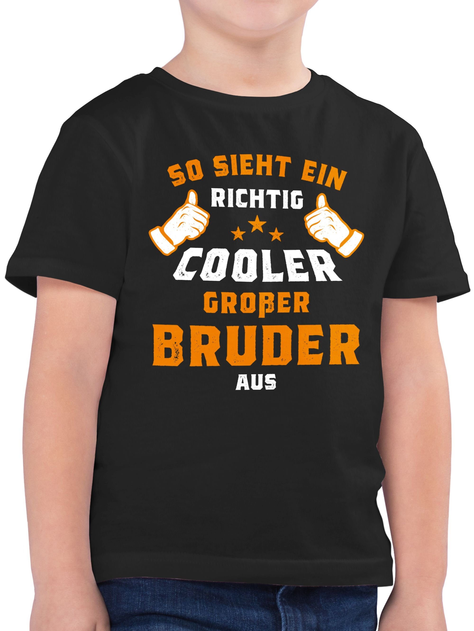 T-Shirt So sieht ein richtig cooler großer Bruder aus Orange